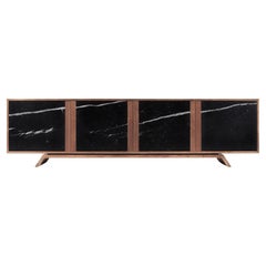 Butler Sideboard - Oak +  Nero Marquina - 240cm