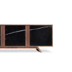 Butler Sideboard - Walnut  Nero Marquina - 240cm