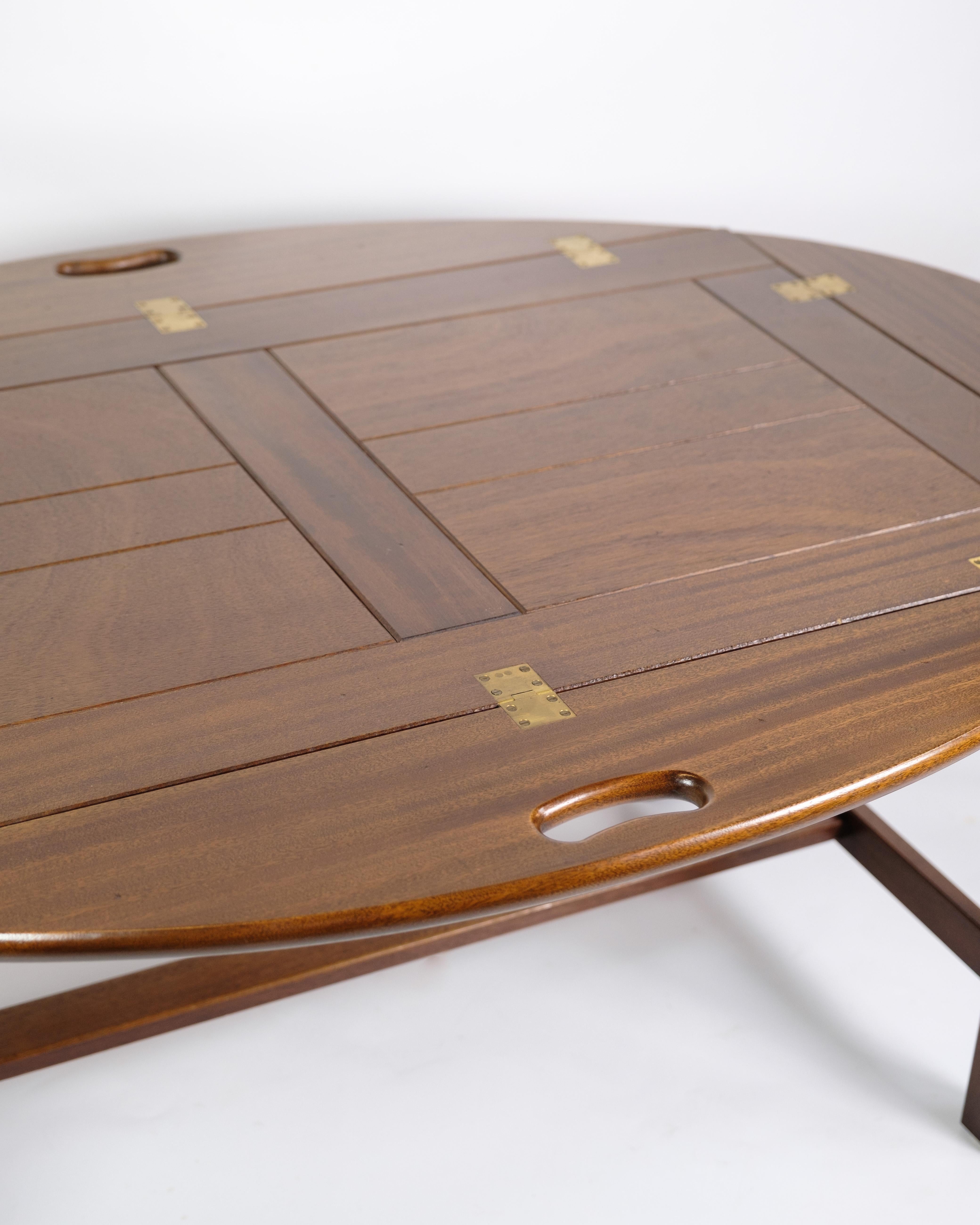 Mid-Century Modern Butler Table Made In Mahogany, Danish Design From 1960s