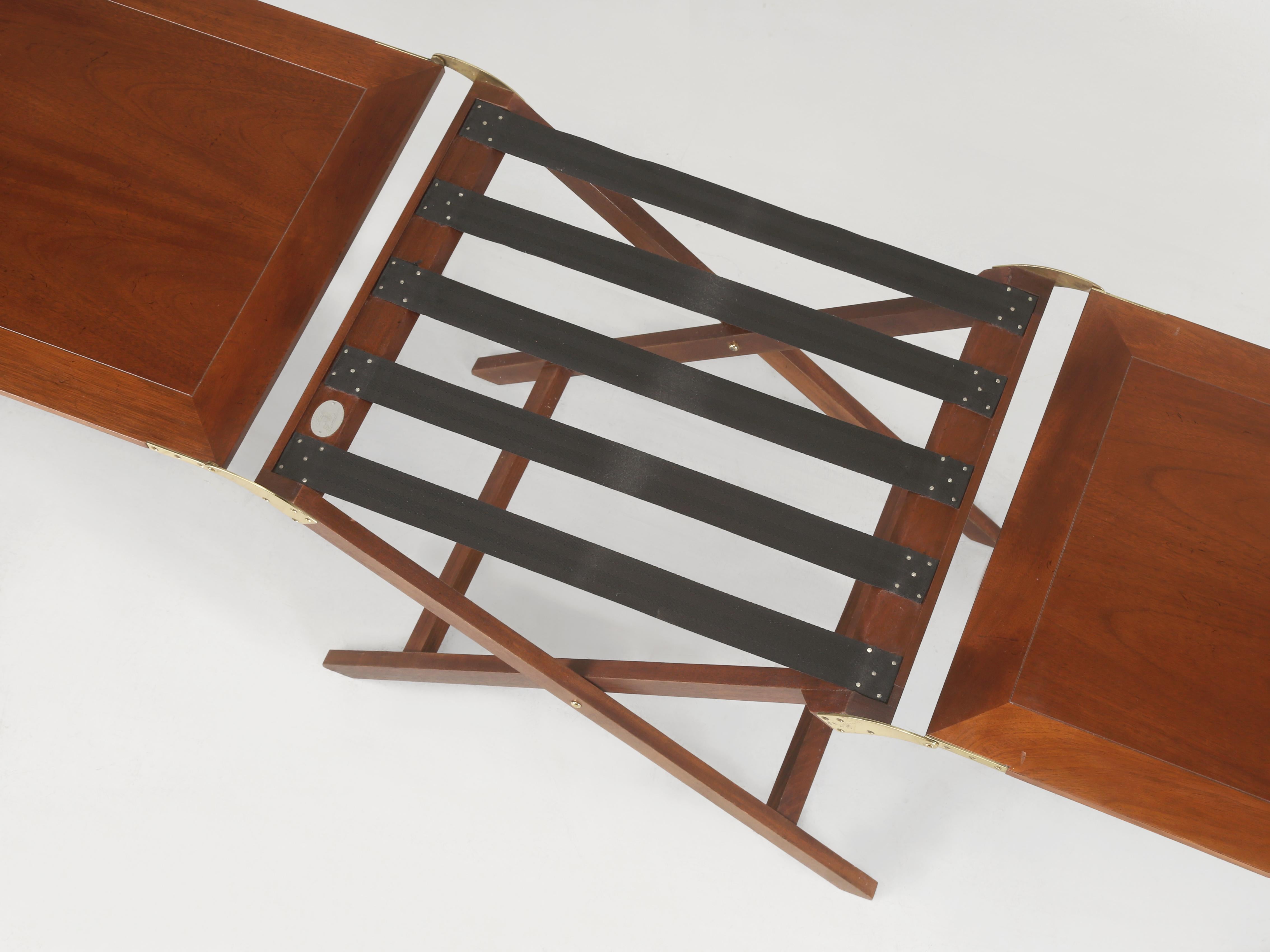Butler Tray Table by Baker Solid Mahogany Extends 7' Serving Table High Quality For Sale 3