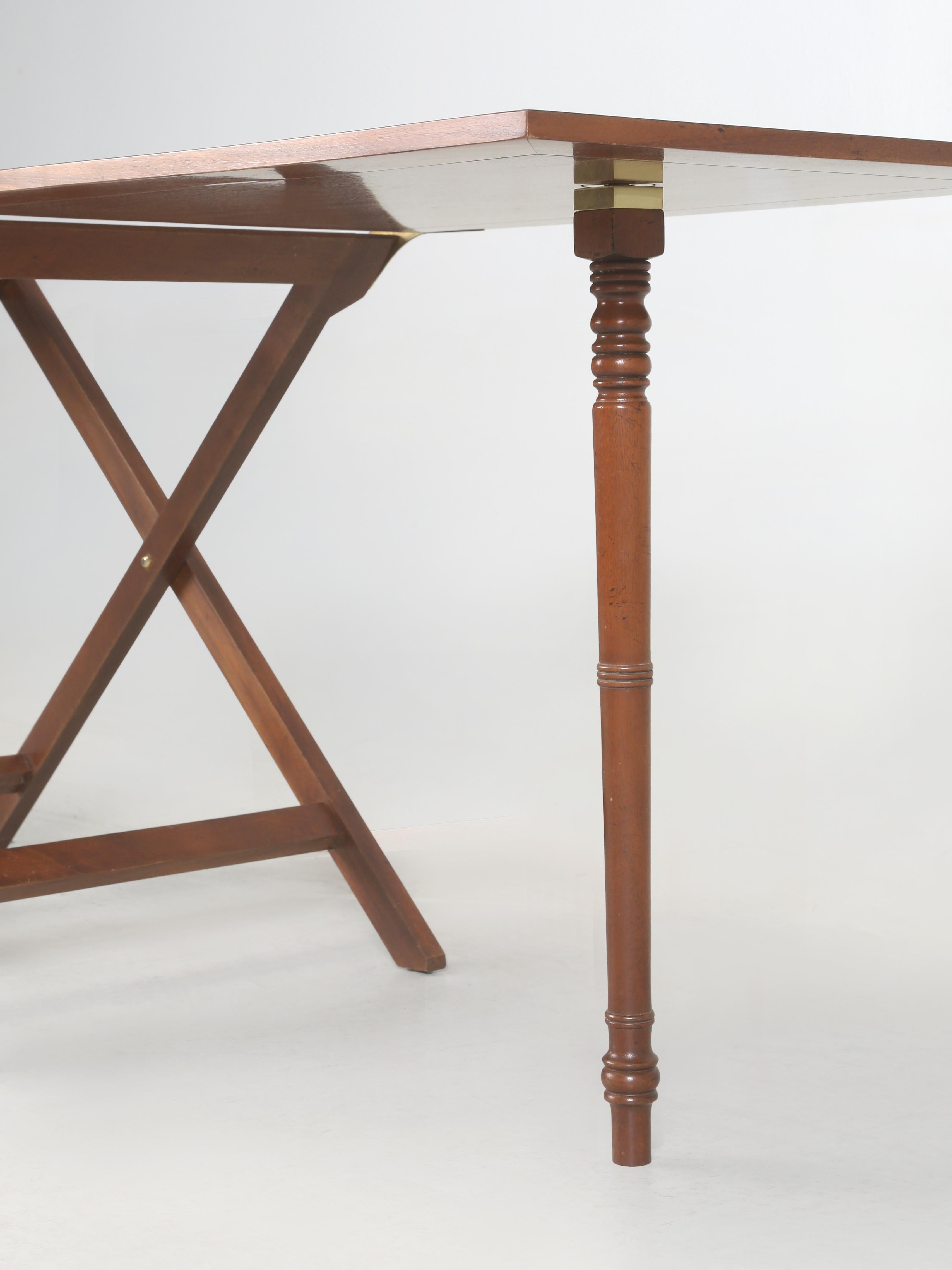 Butler Tray Table by Baker Solid Mahogany Extends 7' Serving Table High Quality For Sale 6
