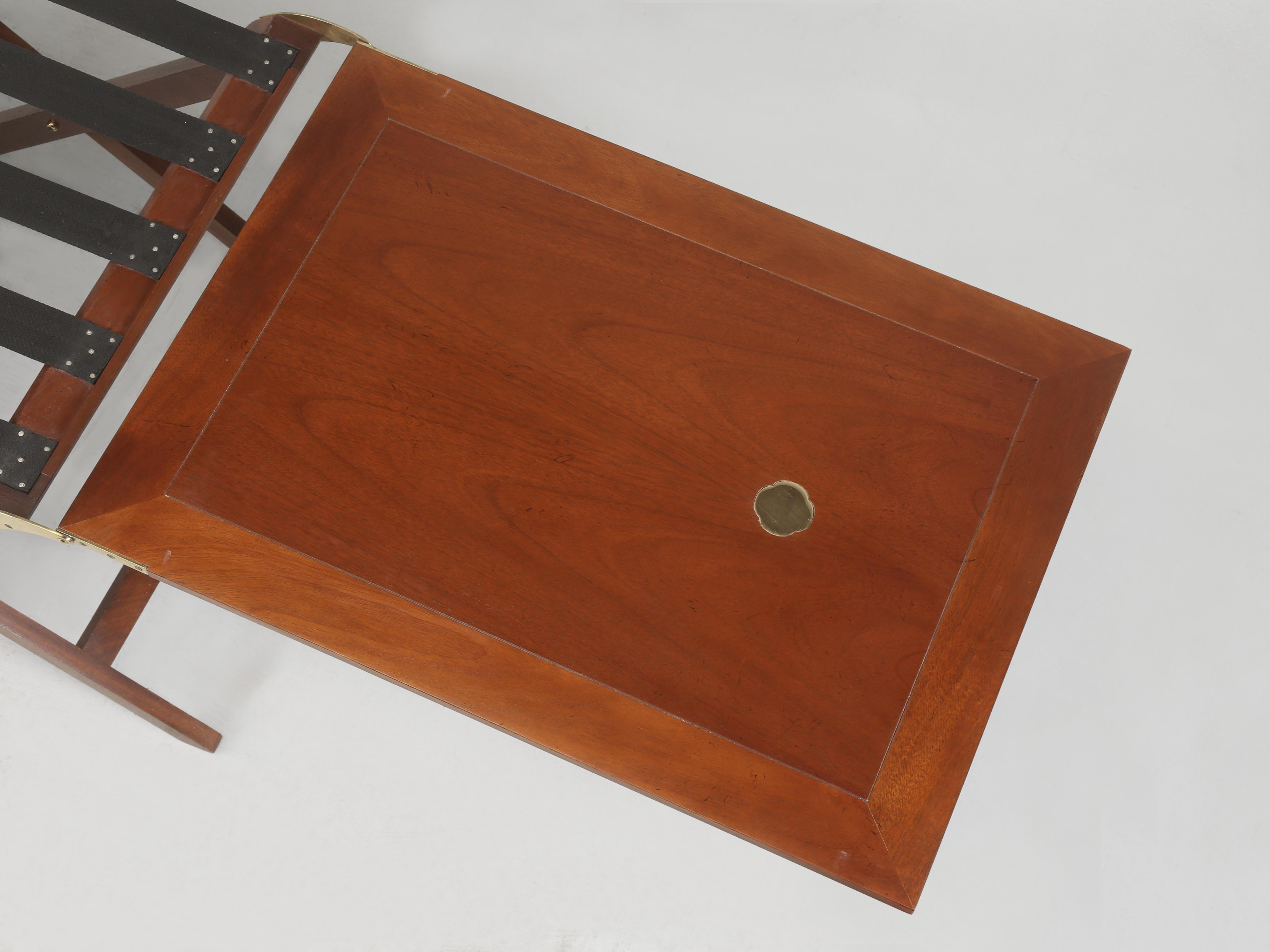 Butler Tray Table by Baker Solid Mahogany Extends 7' Serving Table High Quality For Sale 2