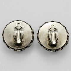 Butler & Wilson Silver Tone Ornate Clip On Earrings circa 1980s