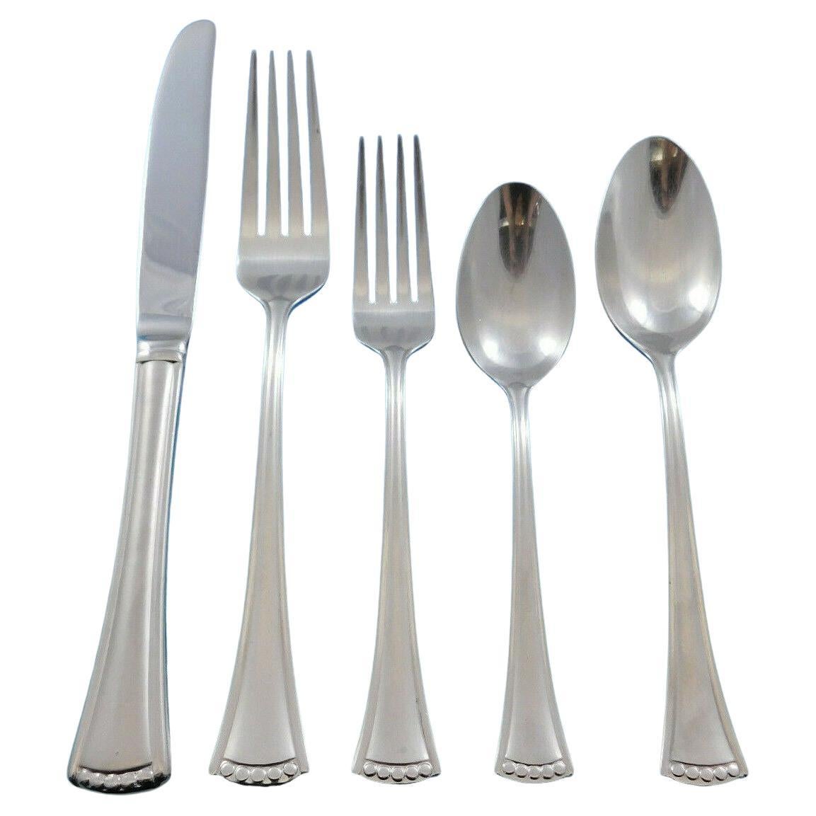 Butlers Pantry by Lenox Stainless Steel Flatware Set Service Large Size Dinner For Sale