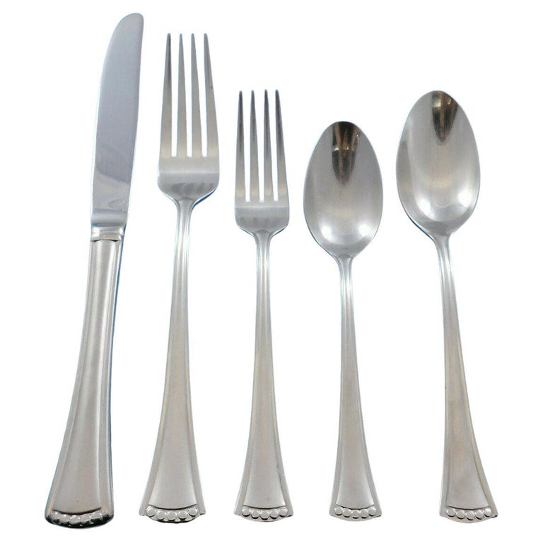 Butlers Pantry by Lenox Stainless Steel Flatware Set Service Large Size  Dinner For Sale at 1stDibs | butlers pantry lenox, lenox silverware