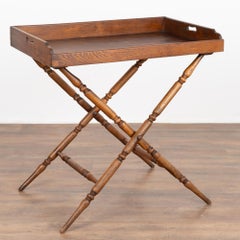 Butler's Table With Removeable Tray Portable Bar or Tea Table Denmark circa 1920