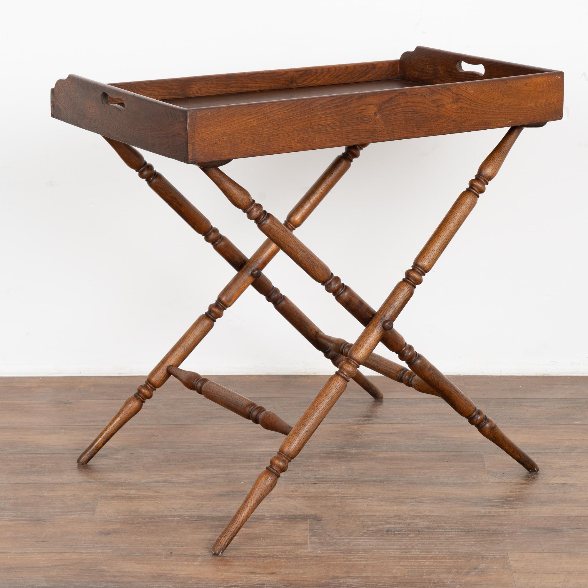 Butler's Table With Removeable Tray Portable Bar or Tea Table Denmark circa 1920 3