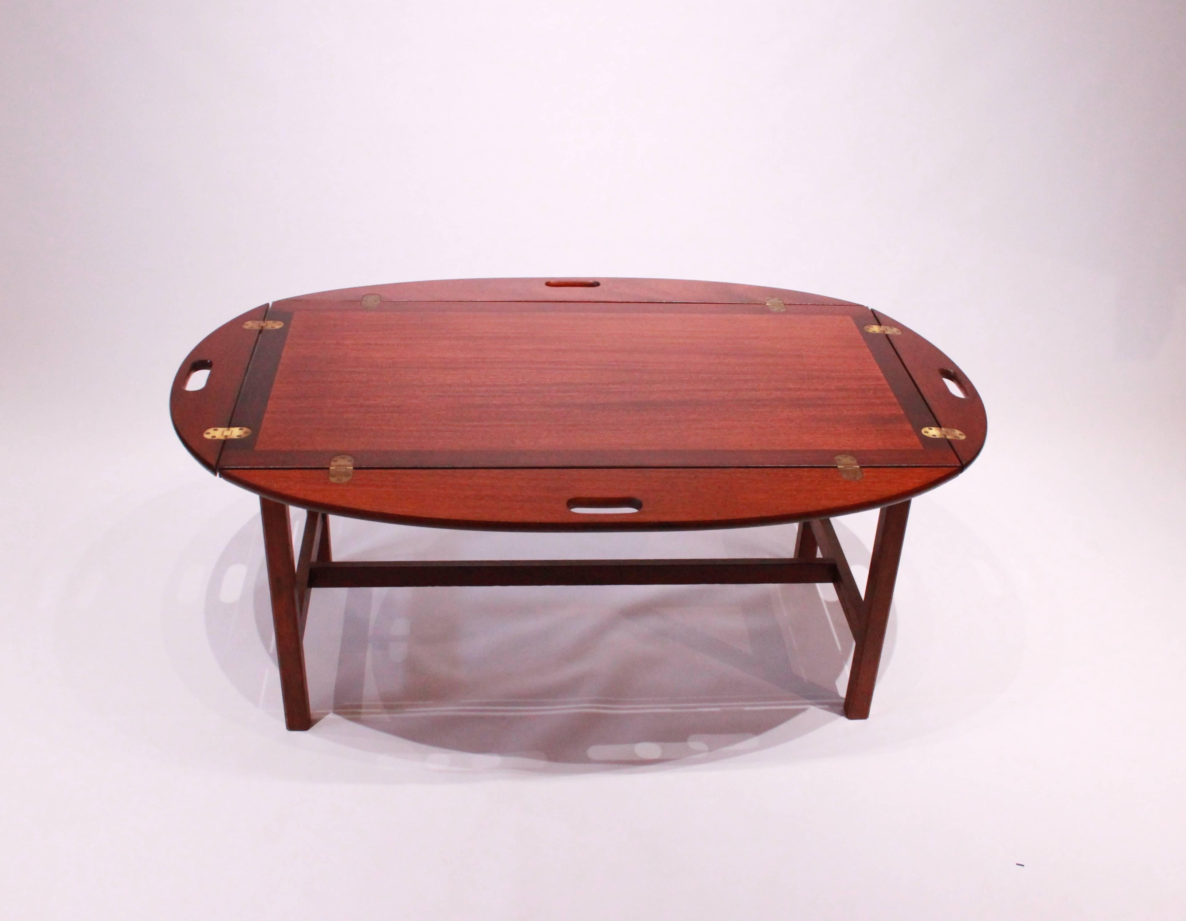 Scandinavian Modern Butler's Tray in Polished Mahogany from the 1960s of Danish Design