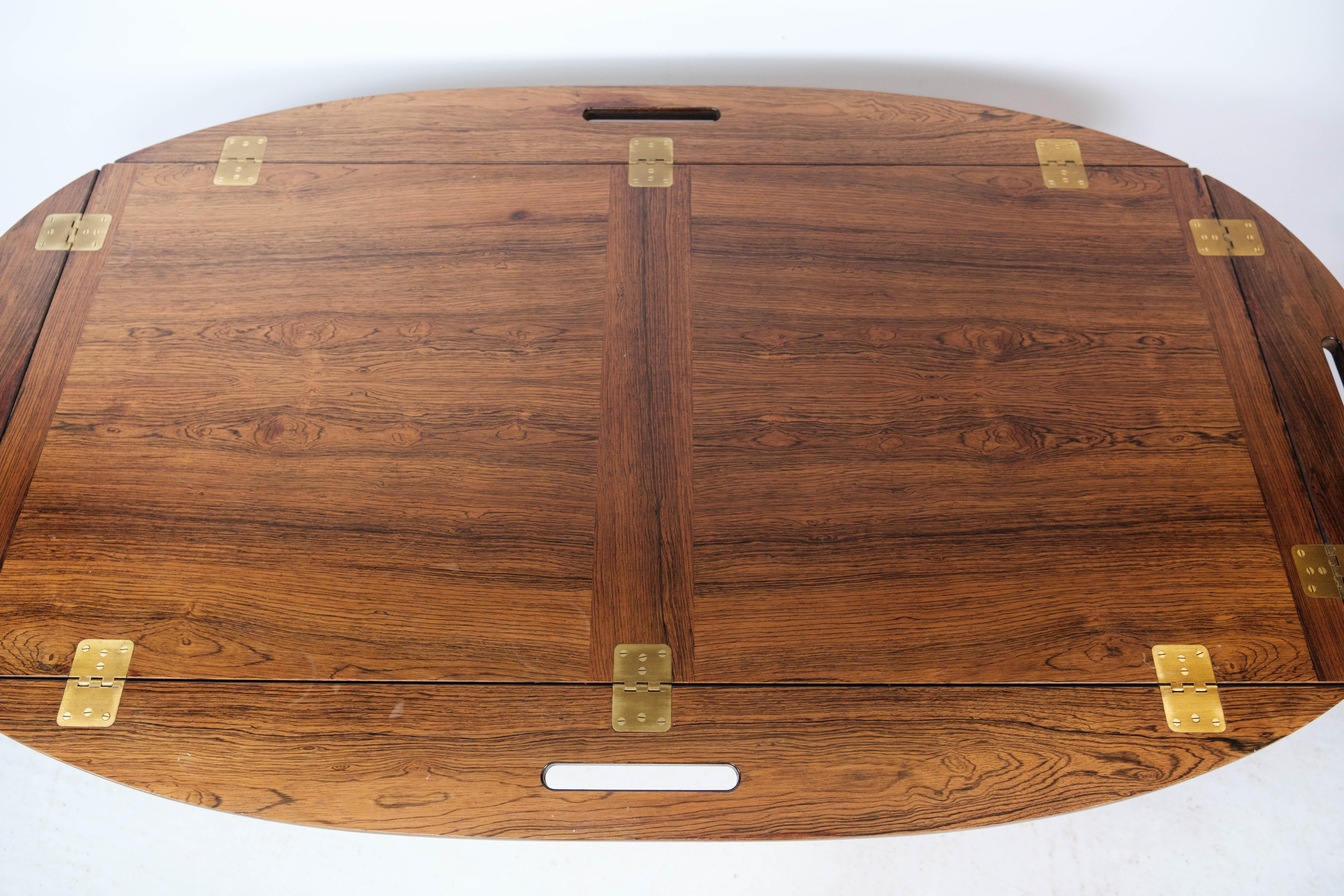 Mid-20th Century Butler's Tray Made In Rosewood Of Danish Design From 1960s For Sale