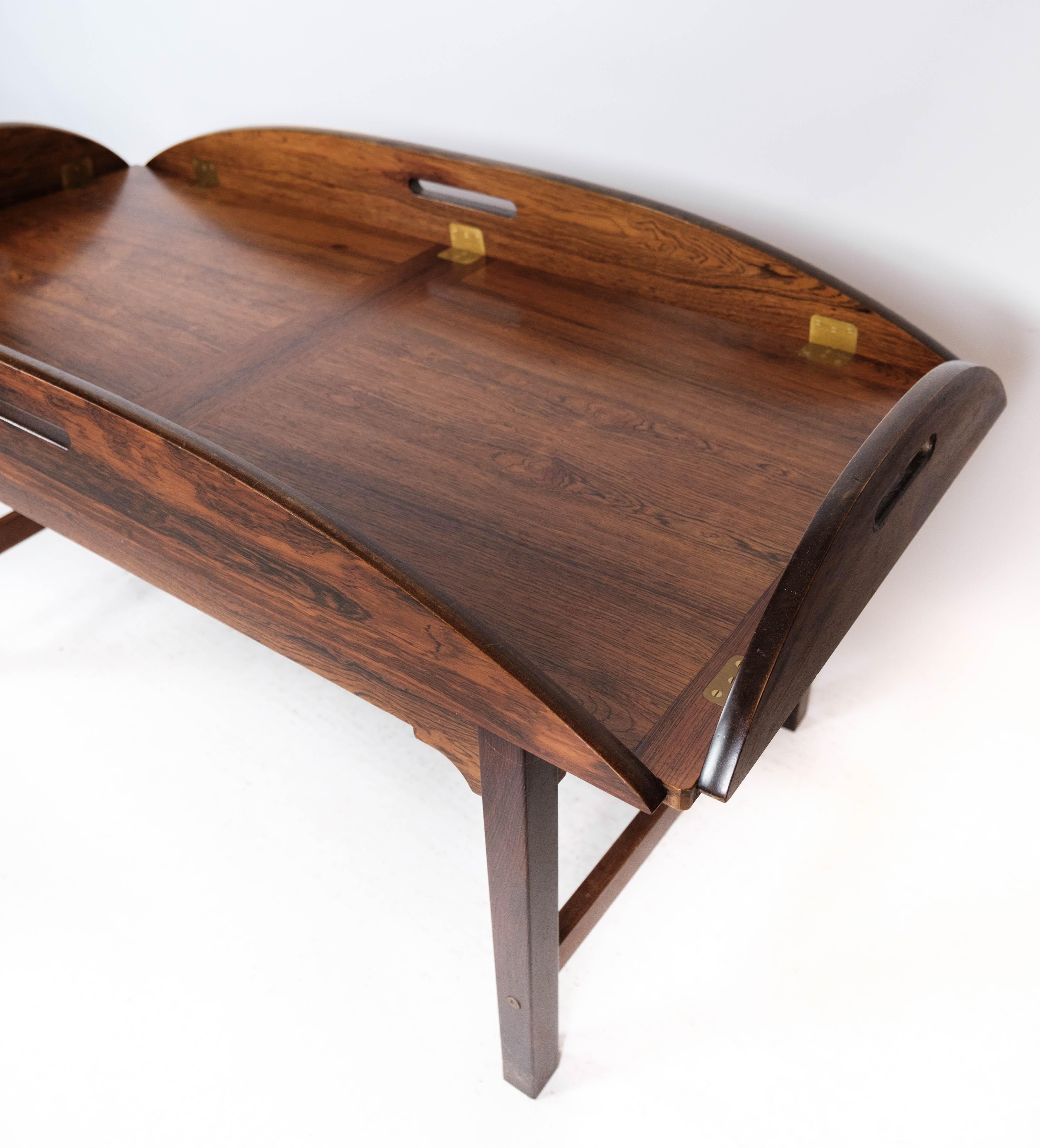 Butler's Tray Made In Rosewood Of Danish Design From 1960s For Sale 2