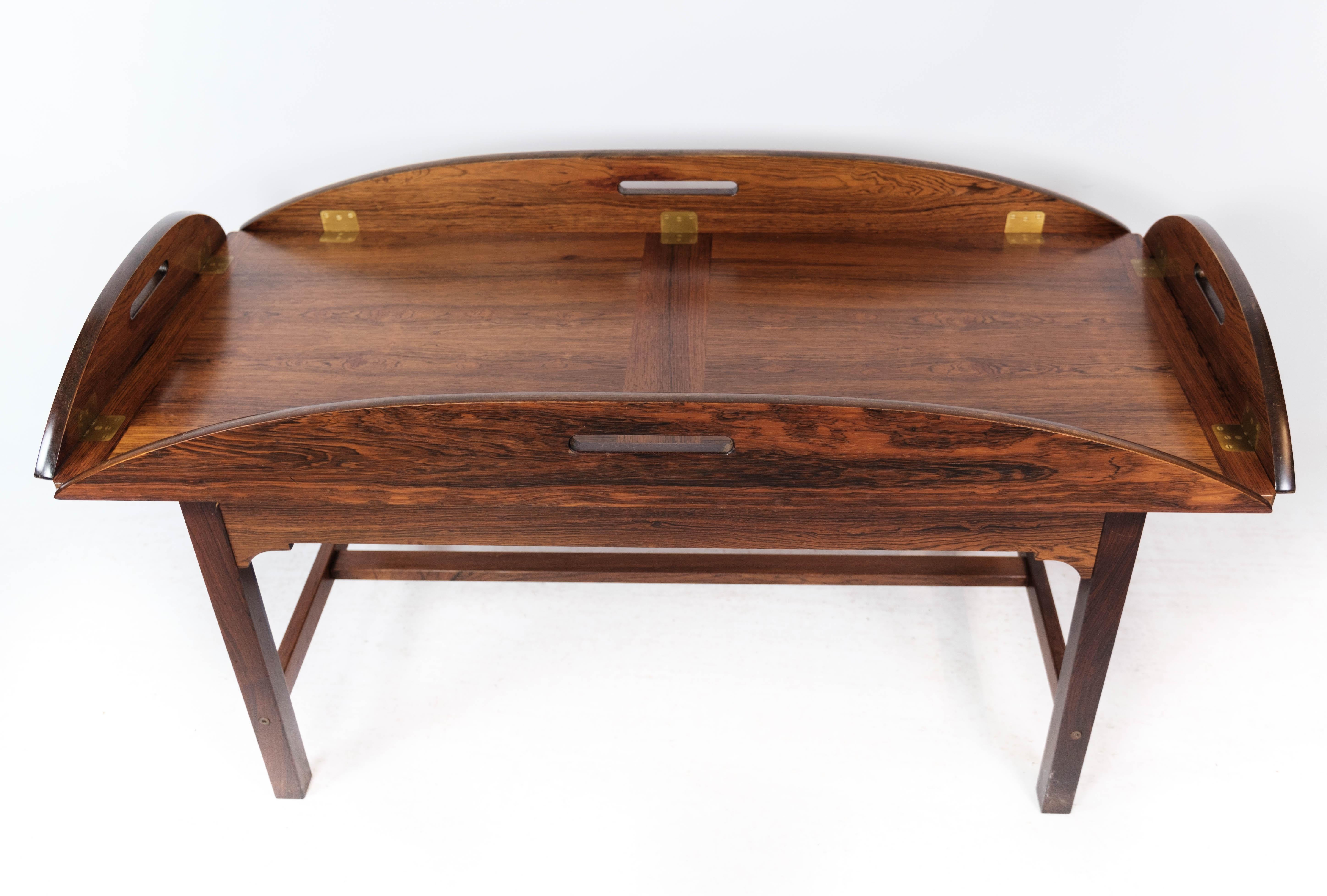 Butler's Tray Made In Rosewood Of Danish Design From 1960s For Sale 3