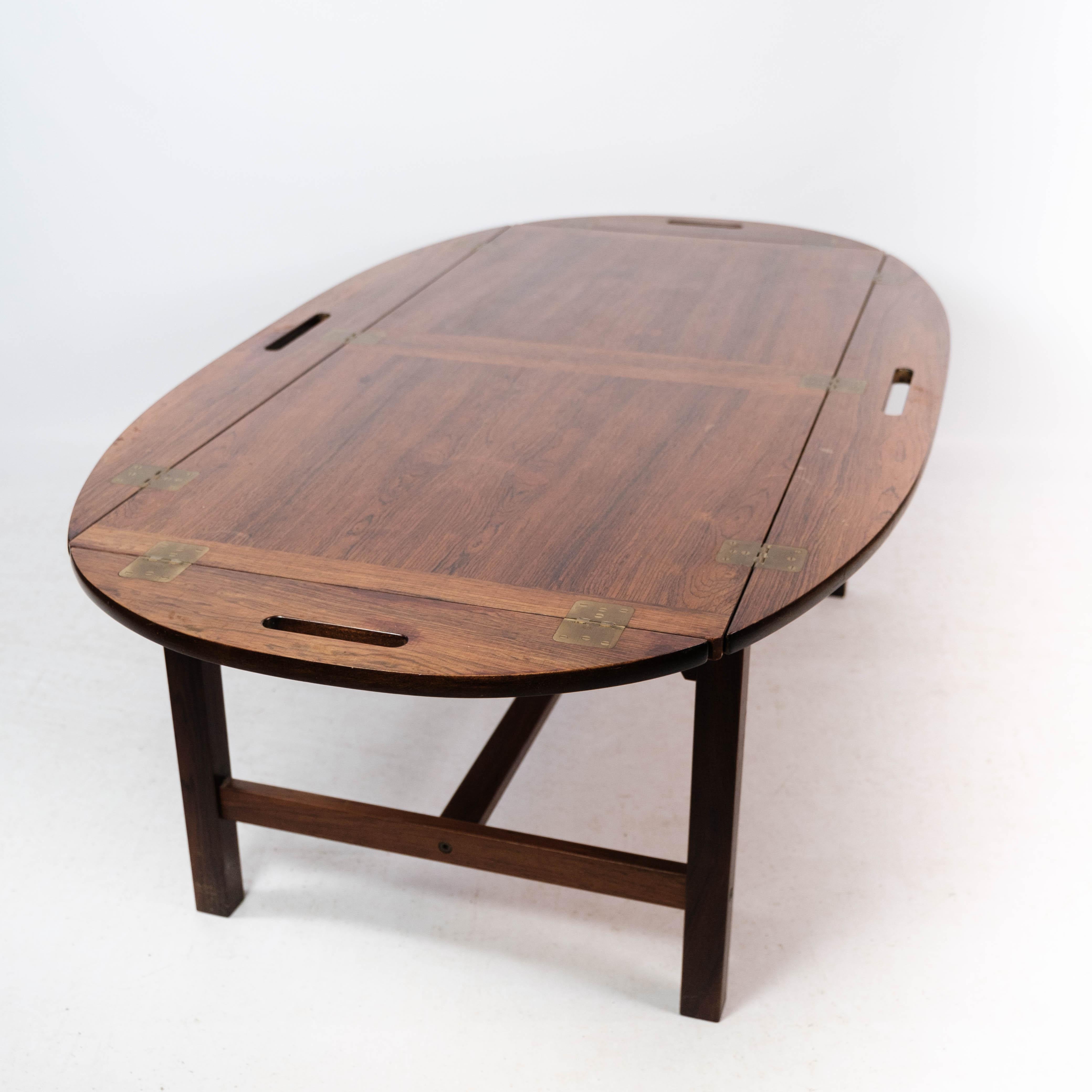 Butler's Tray Made In Rosewood Of Danish Design From 1960s For Sale 4