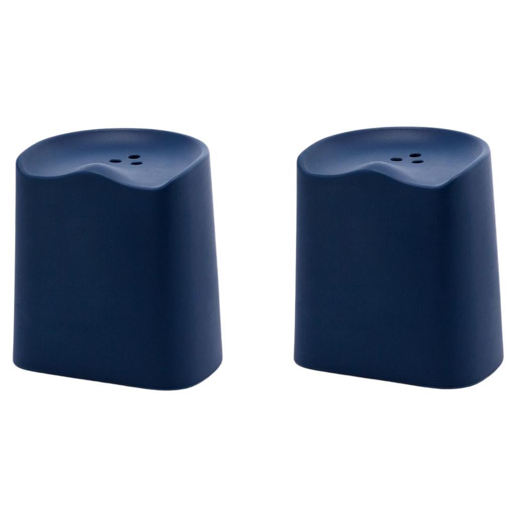 Sgabelli Butt, Sh490, set di due, blu navy, di Established & Sons