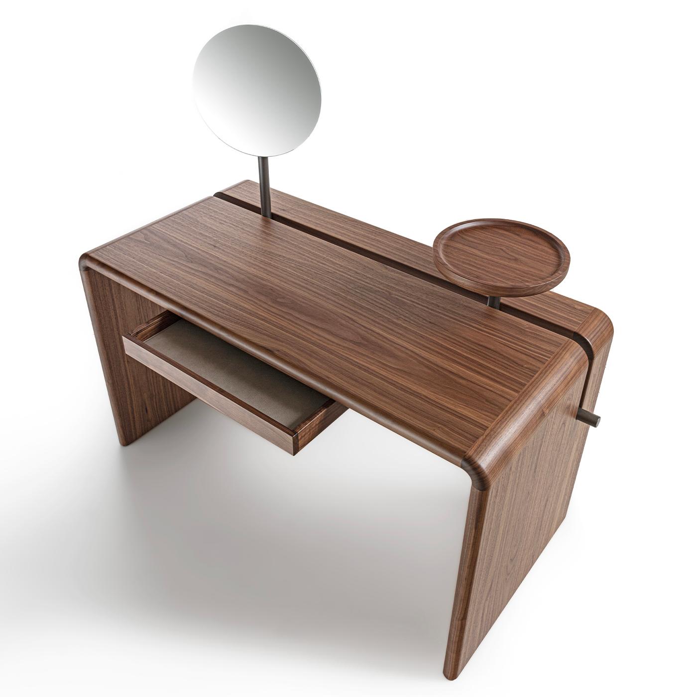 Contemporary Butter Canaletto Vanity Desk With Mirror For Sale