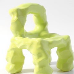 Silla Butter verde, silla de diseño contemporáneo, fabricada en Canadá