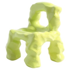 Silla Butter verde, silla de diseño contemporáneo, fabricada en Canadá