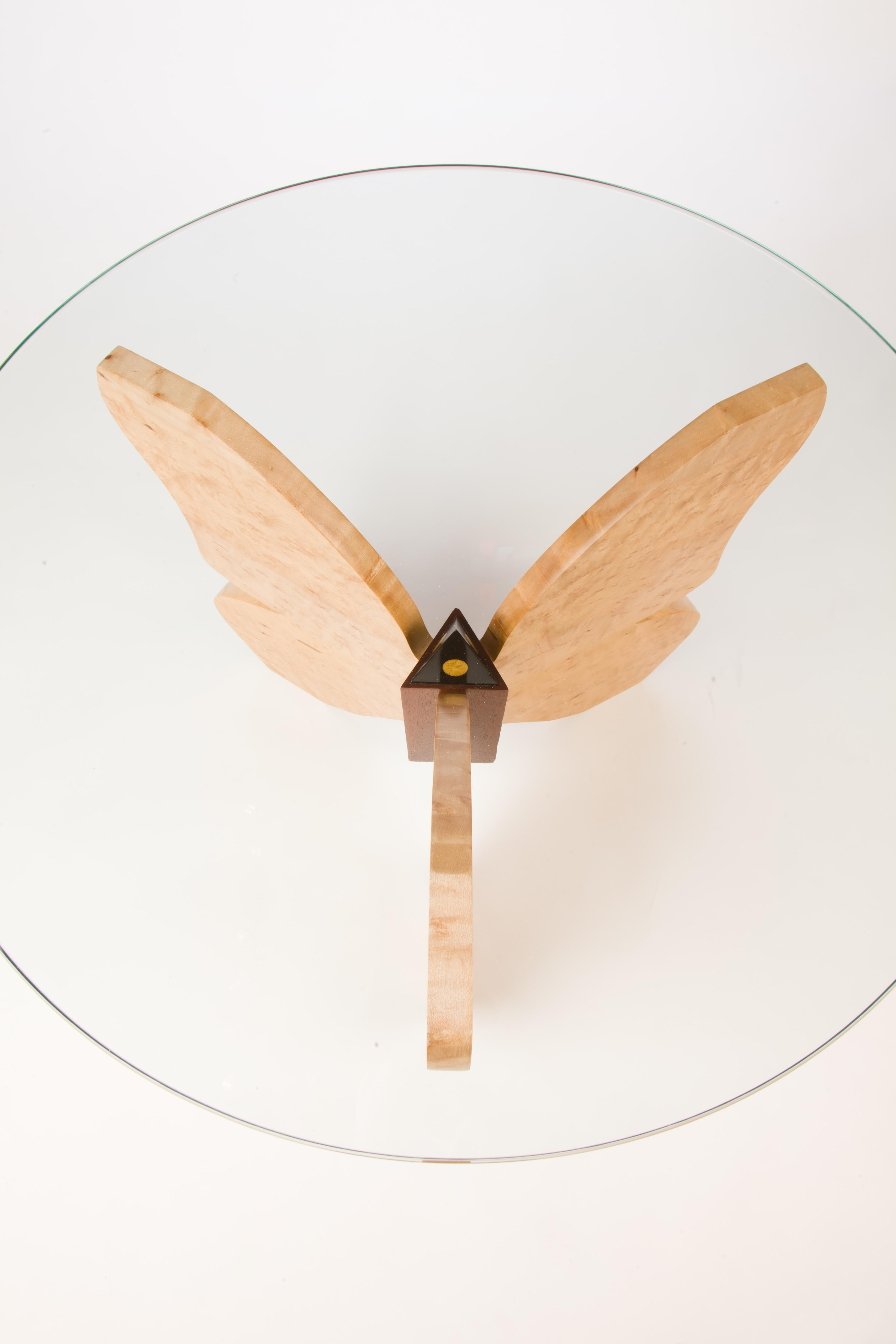 American -ButterFireFly-  Butterfly Birds Eye Maple, Mahogany, Gold Leaf, Lacquer For Sale