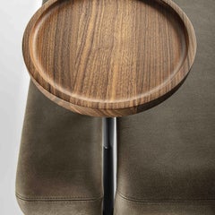 Butter Leather Bench With Tray