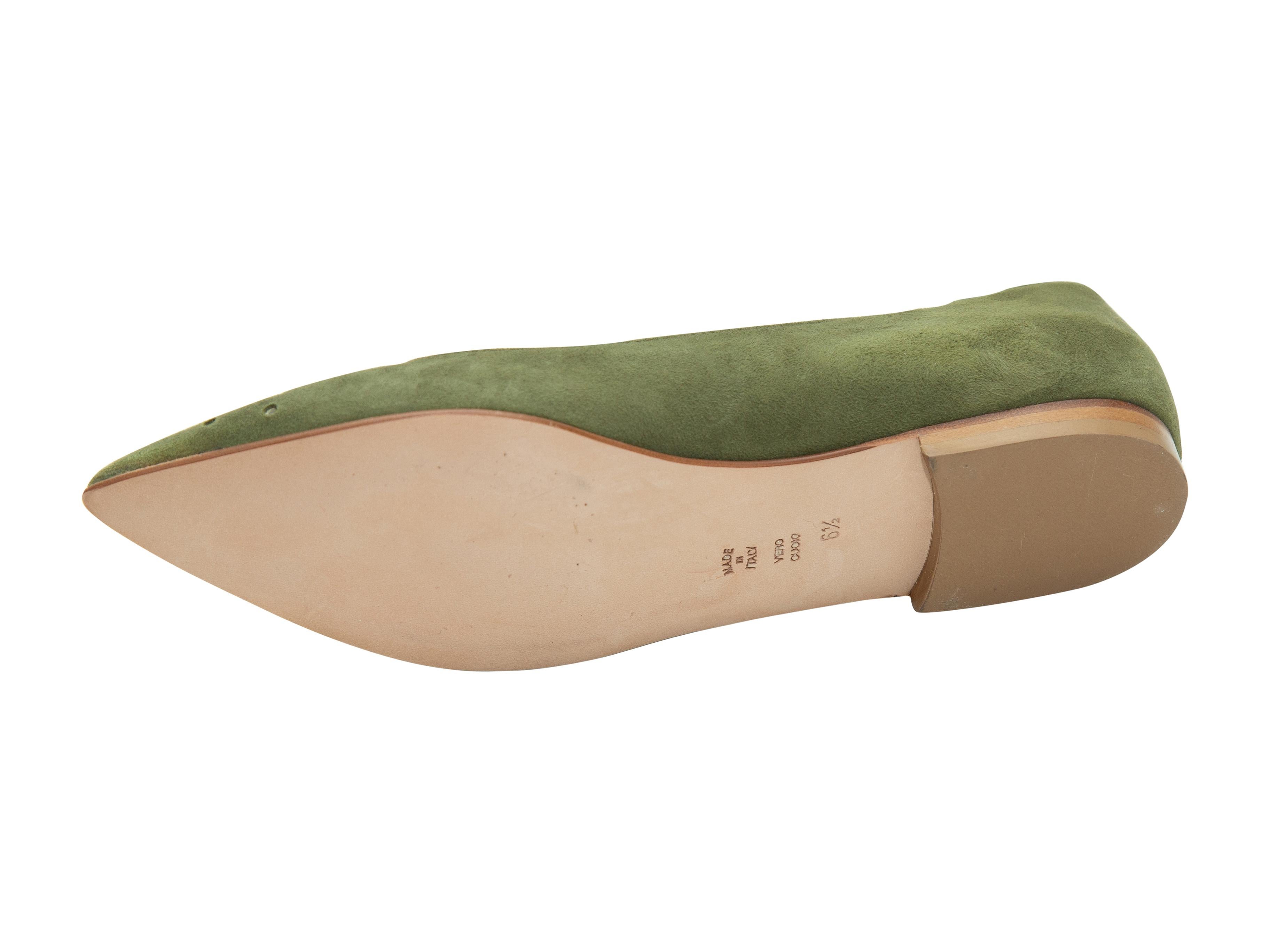 olive green flats
