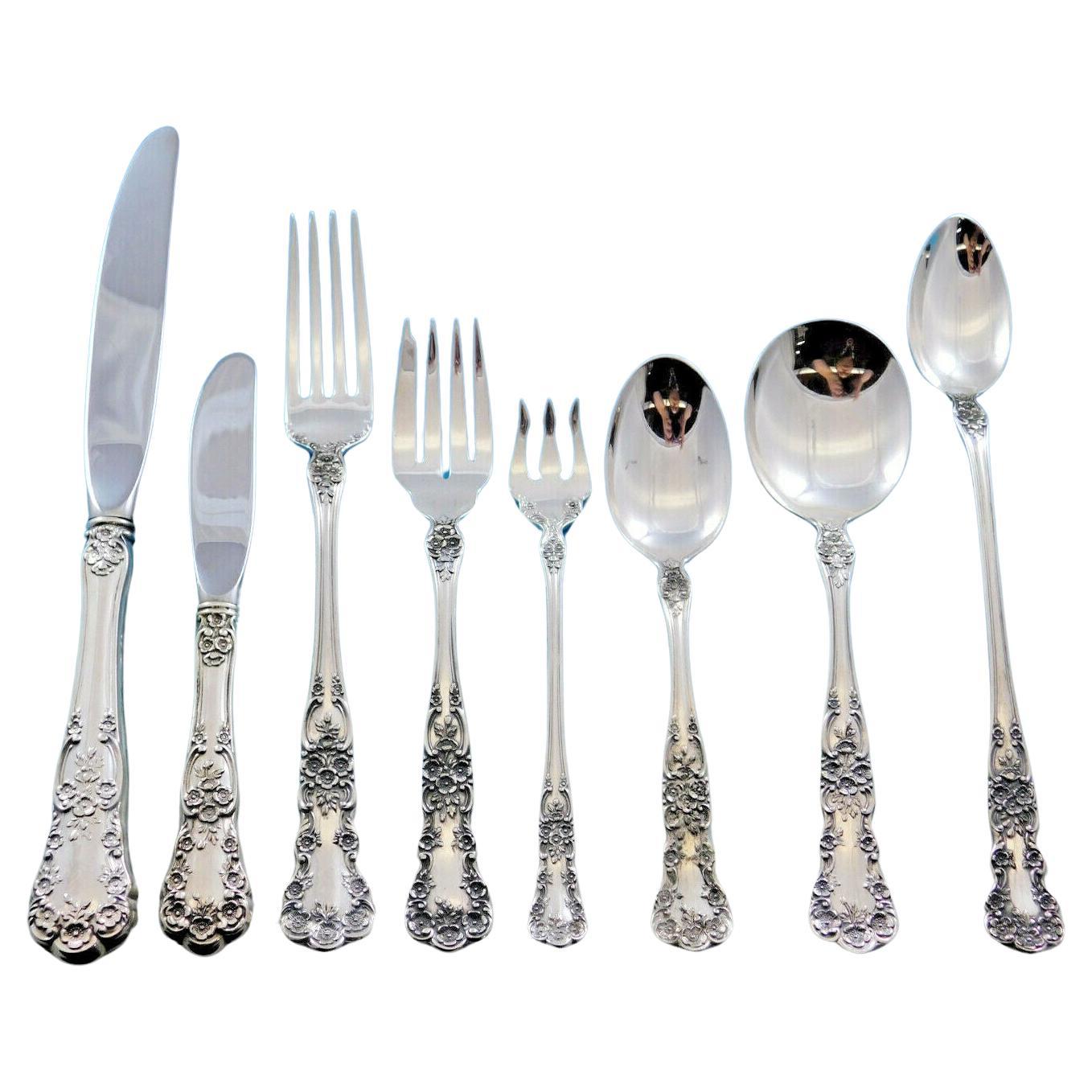 Butterblume von Gorham Sterling Silber Besteck Service für 12 Set 113 Stück Platz Sz im Angebot