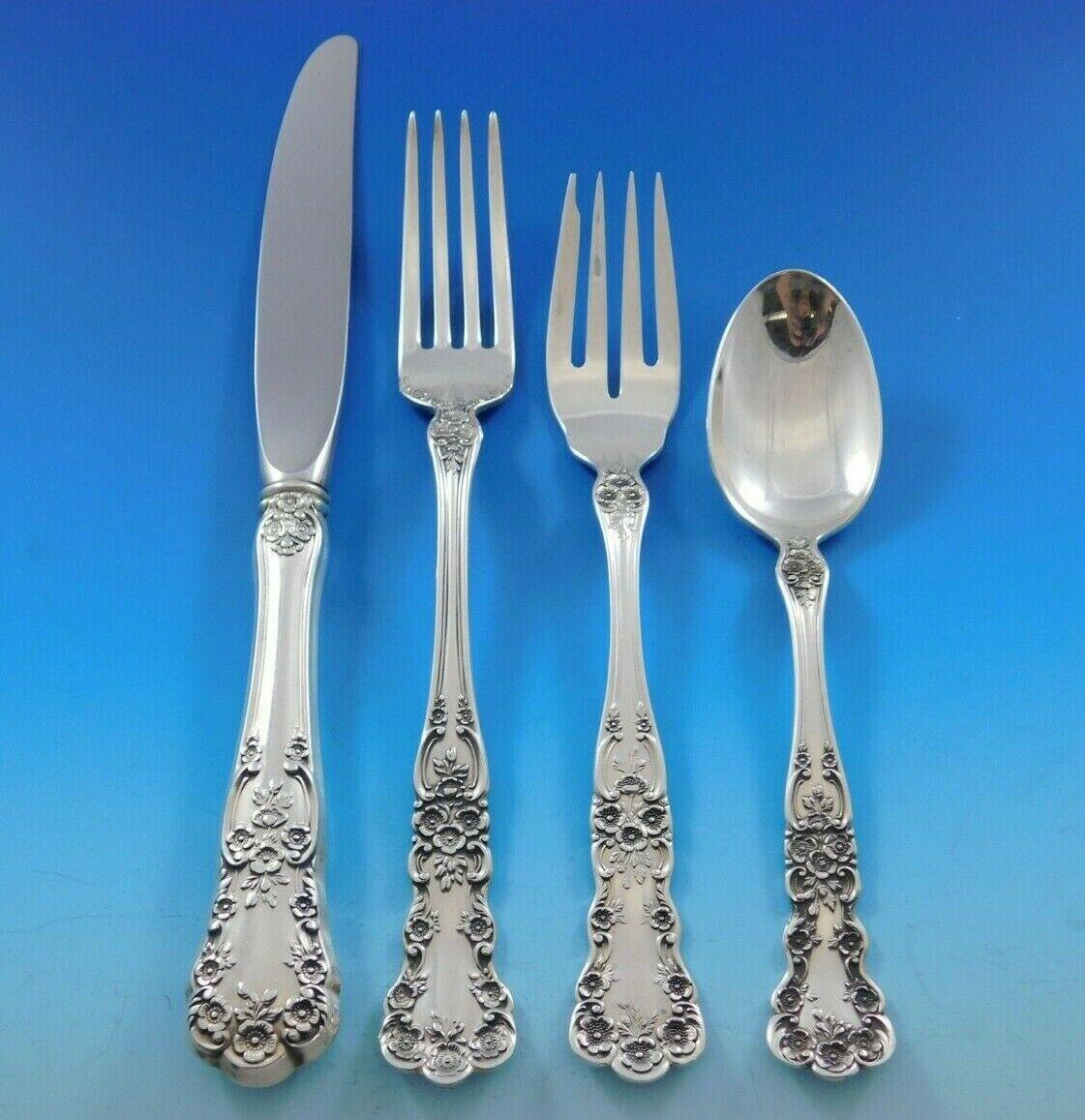 Buttercup by Gorham Sterling Silver Flatware Service for 12 Set 67 Pc Place Size In Excellent Condition For Sale In Big Bend, WI