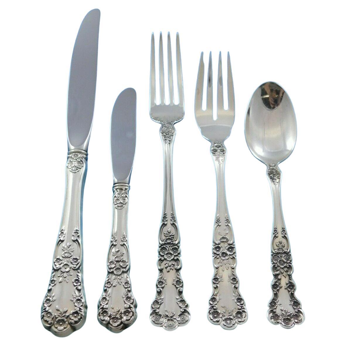 Service de couverts en argent sterling pour 12 personnes, ensemble de 67 pièces, Buttercup de Gorham