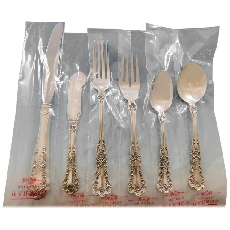 Buttercup by Gorham Sterling Silver Flatware Service Set 82 Pcs Place