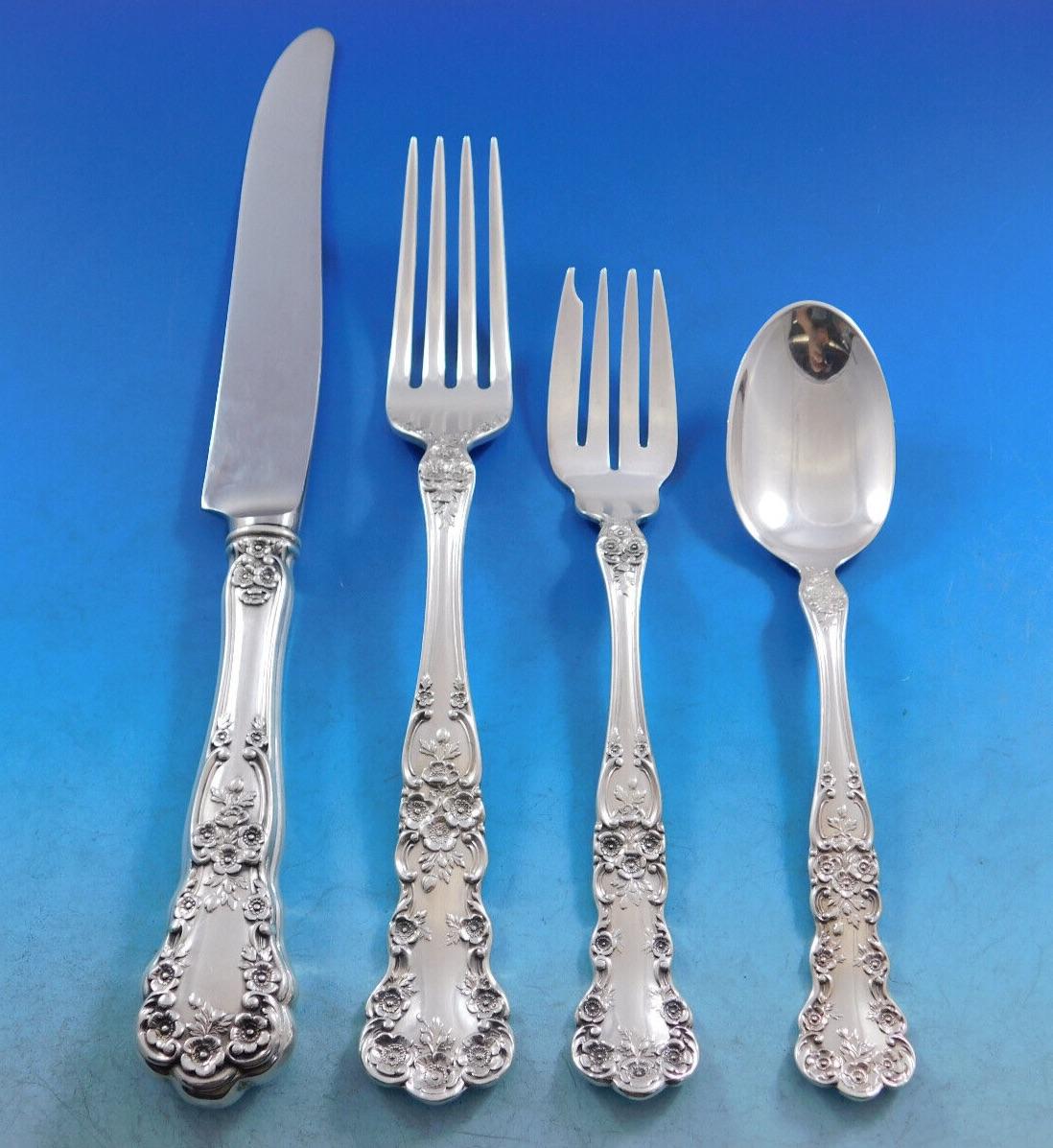 Buttercup by Gorham Sterling Silver Flatware Set for 12 Service 123 Pcs Dinner For Sale 3