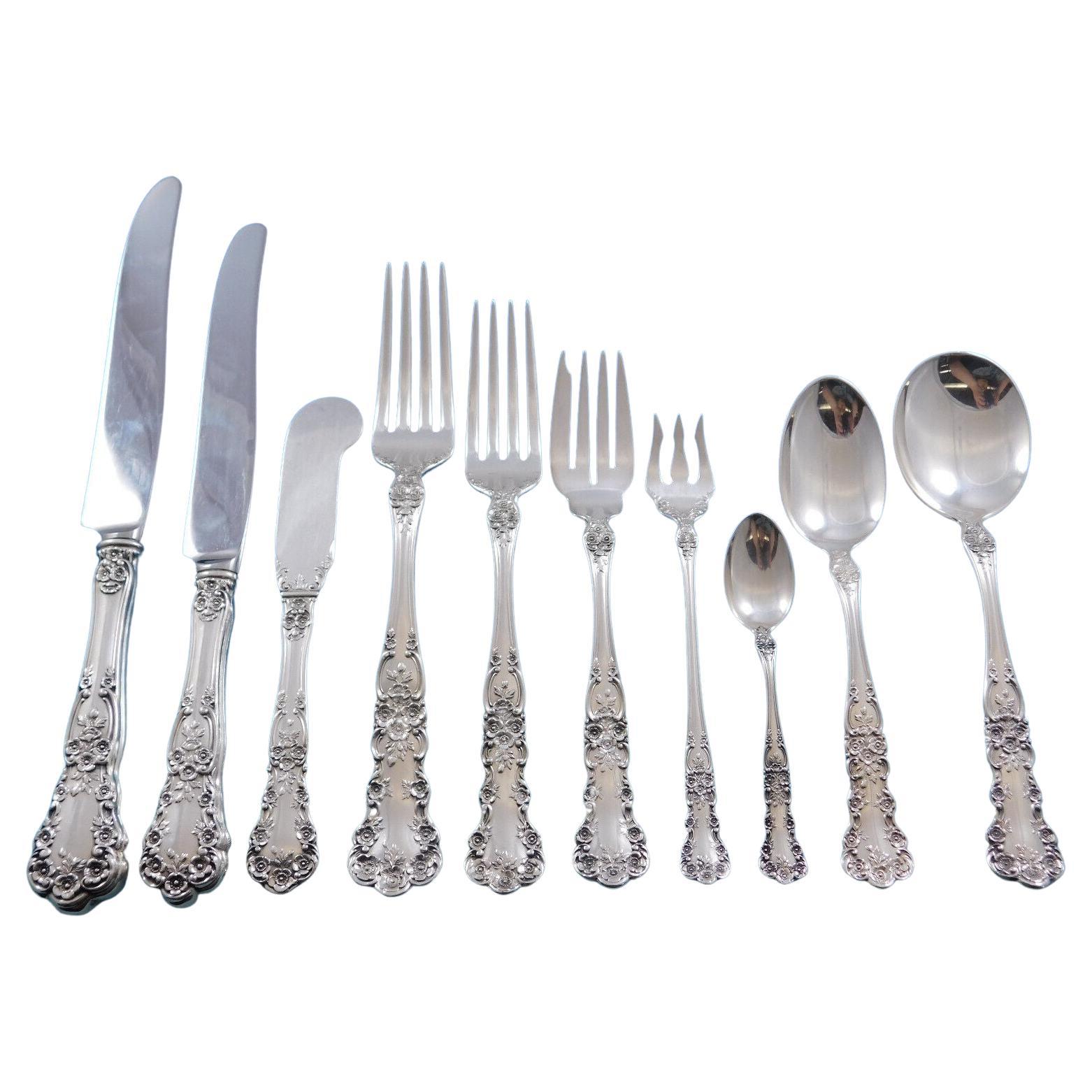 Buttercup by Gorham Sterling Silver Flatware Set for 12 Service 123 Pcs Dinner