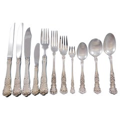 Butterkrug von Gorham, Besteckset aus Sterlingsilber für 16 Personen, 200 Teile, unbenutzt