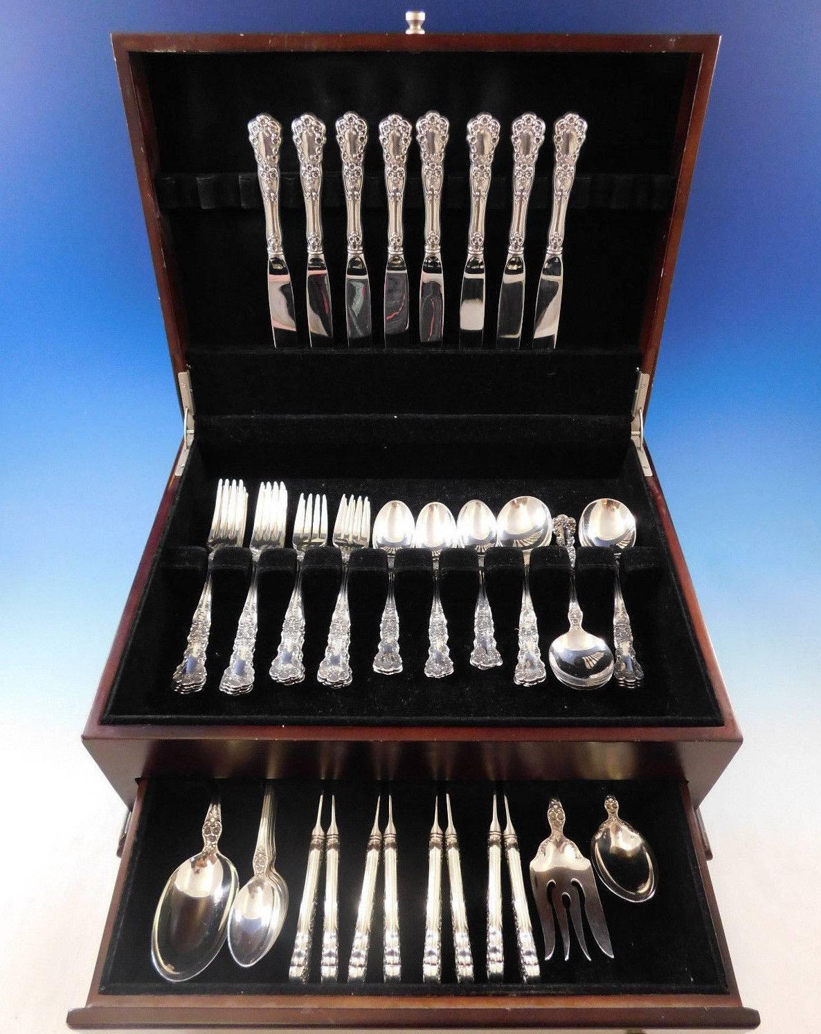 Buttercup by Gorham sterling silver flatware set - 59 pieces. This set includes:

Eight knives, 8 3/4