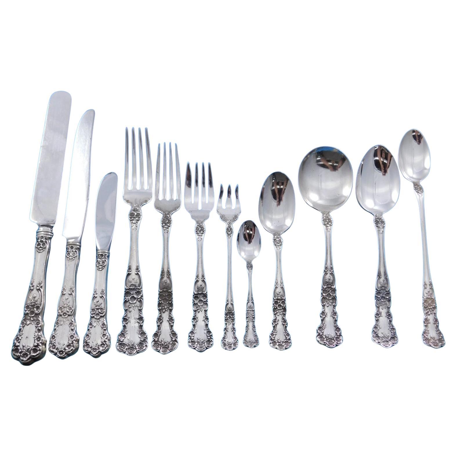 Buttercup by Gorham Sterling Silver Flatware Set Service 322 pcs Dinner Lg Chest