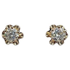 Buttercup Diamond Stud Earrings 14k Yellow Gold