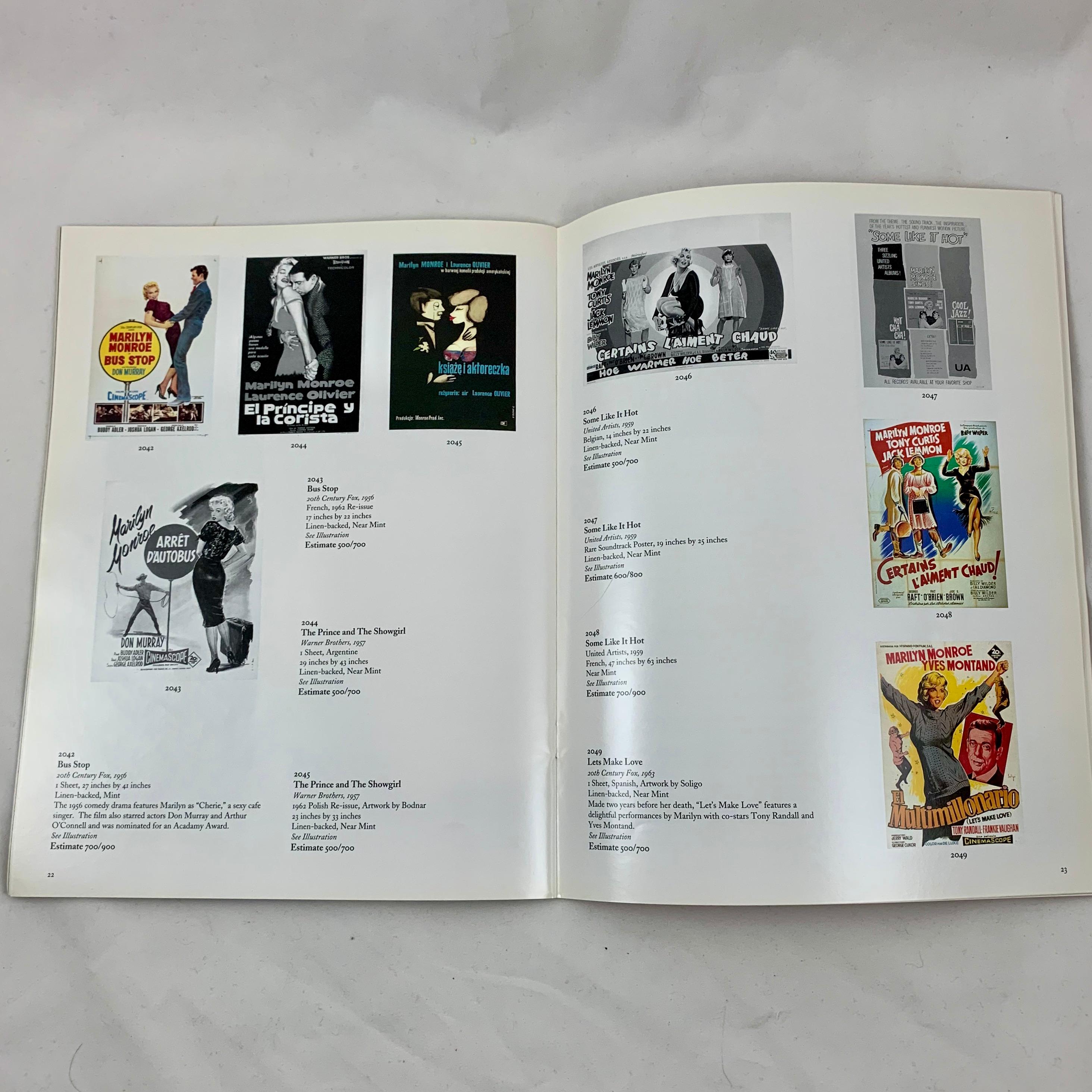 Butterfields Auction Catalogue, Marilyn Monroe, The Red Velvet Images, 2001 In Good Condition In Philadelphia, PA