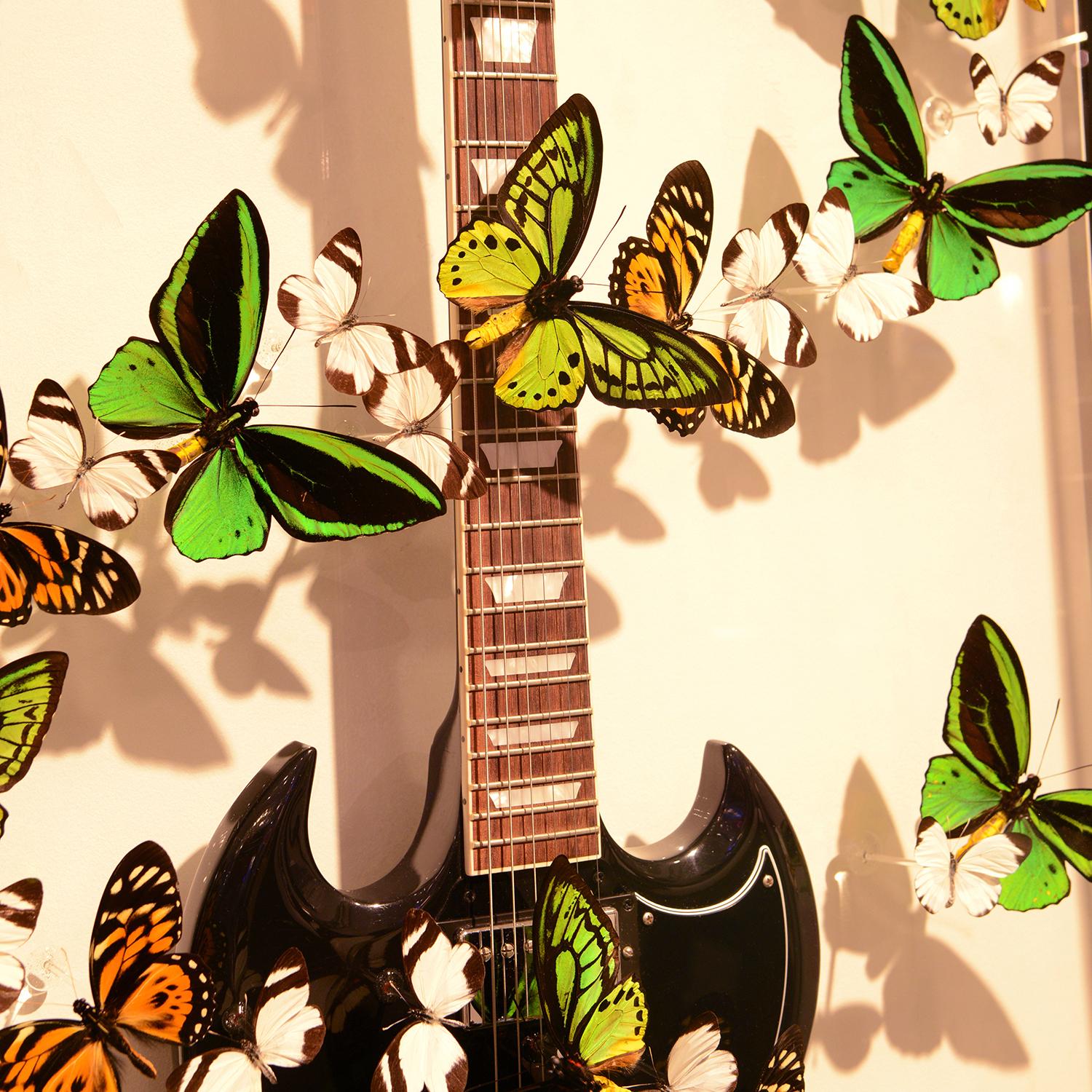 Hand-Crafted Butterflies AC DC Guitar For Sale