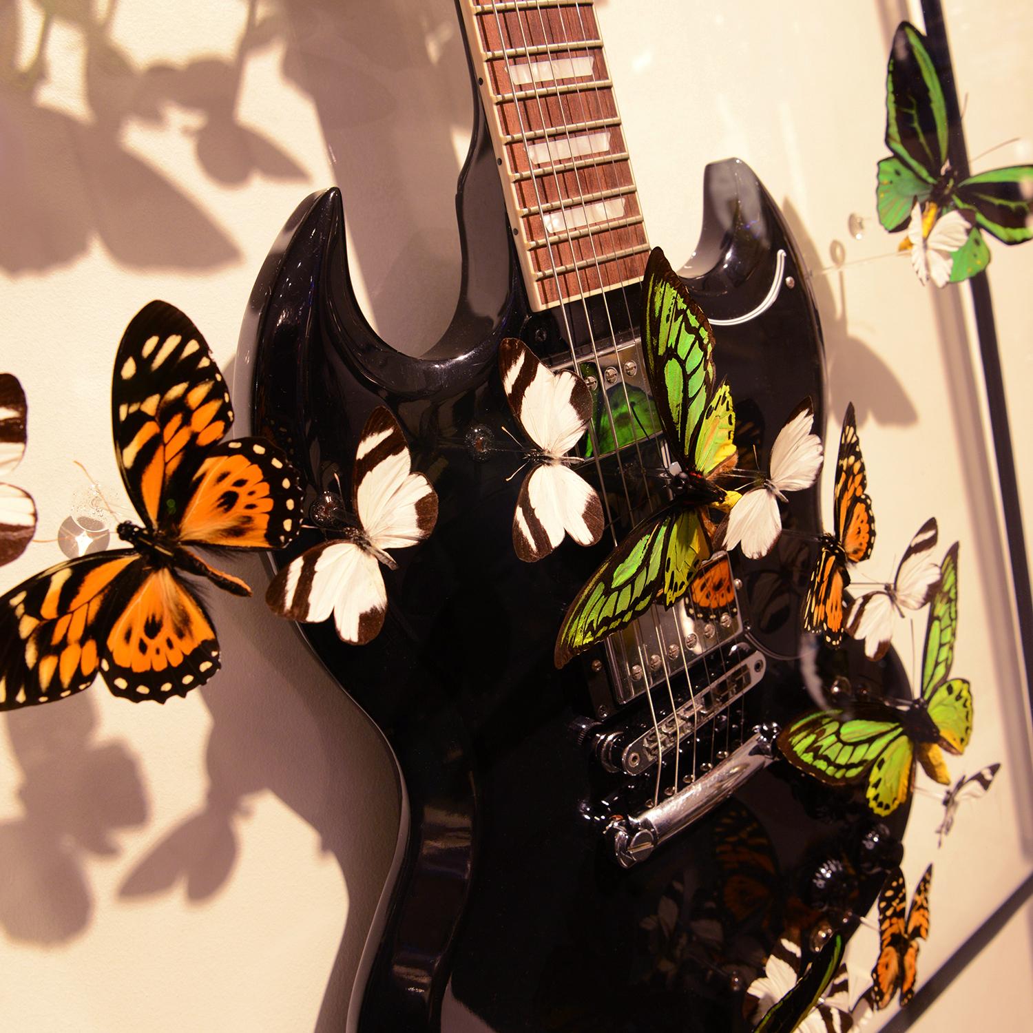 Contemporary Butterflies AC DC Guitar For Sale
