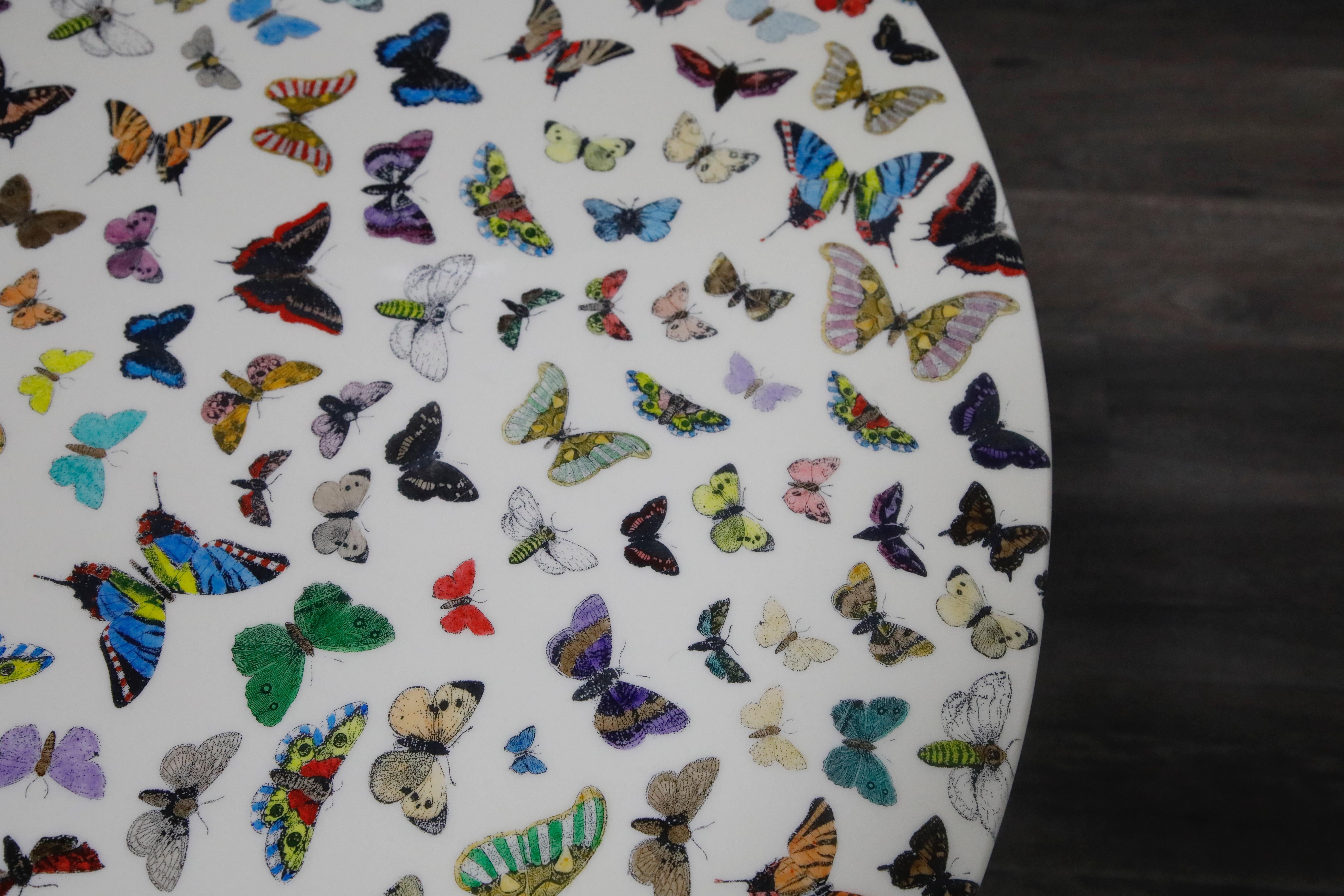 Mid-20th Century 'Butterflies' Cafe Dining Table by Piero Fornasetti, circa 1960s Italy, Signed