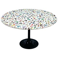 'Butterflies' Cafe Dining Table by Piero Fornasetti, circa 1960s Italy, Signed