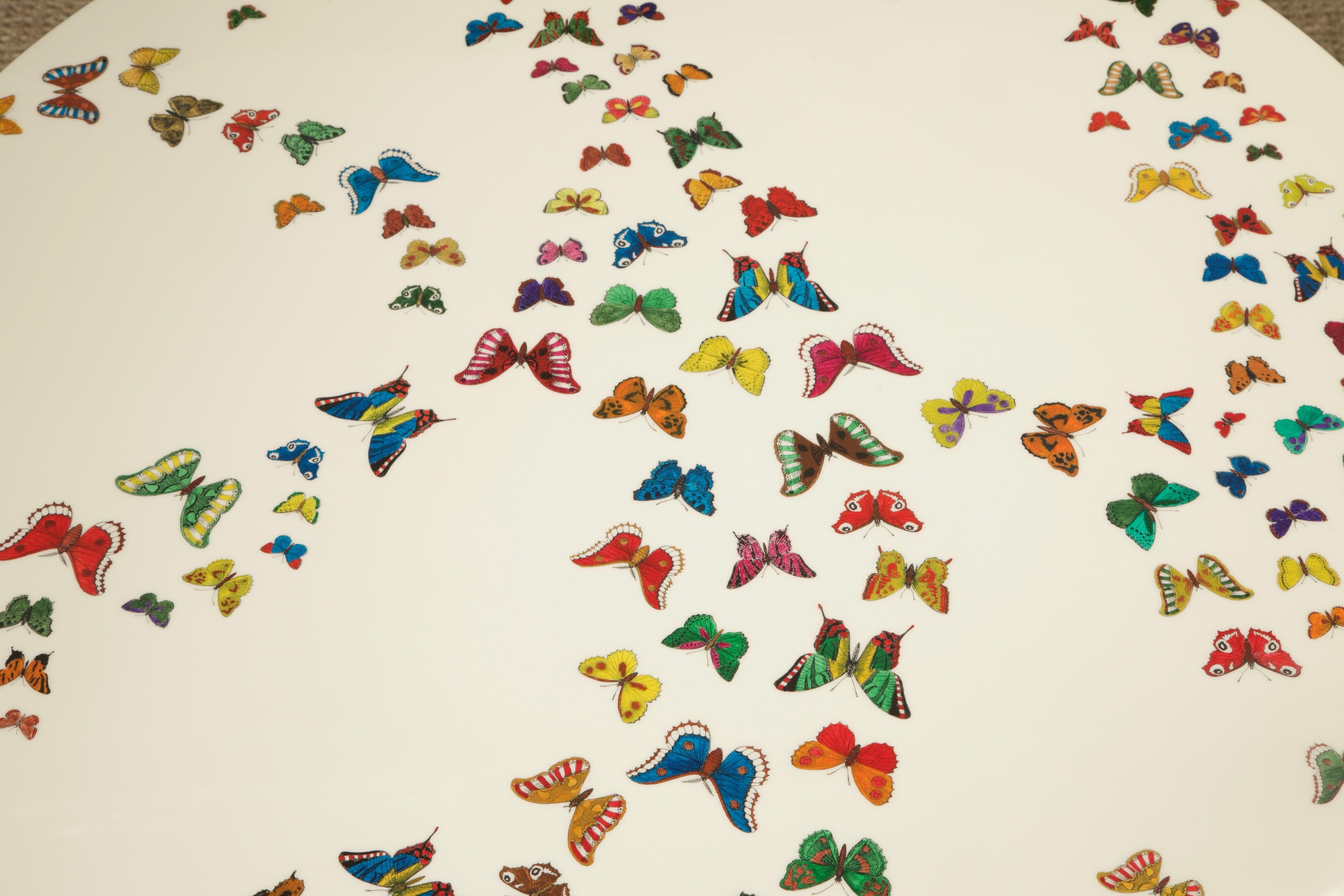 Esstisch 'Schmetterlinge' von Piero Fornasetti, ca. 1970er Jahre Italien, signiert  im Angebot 2