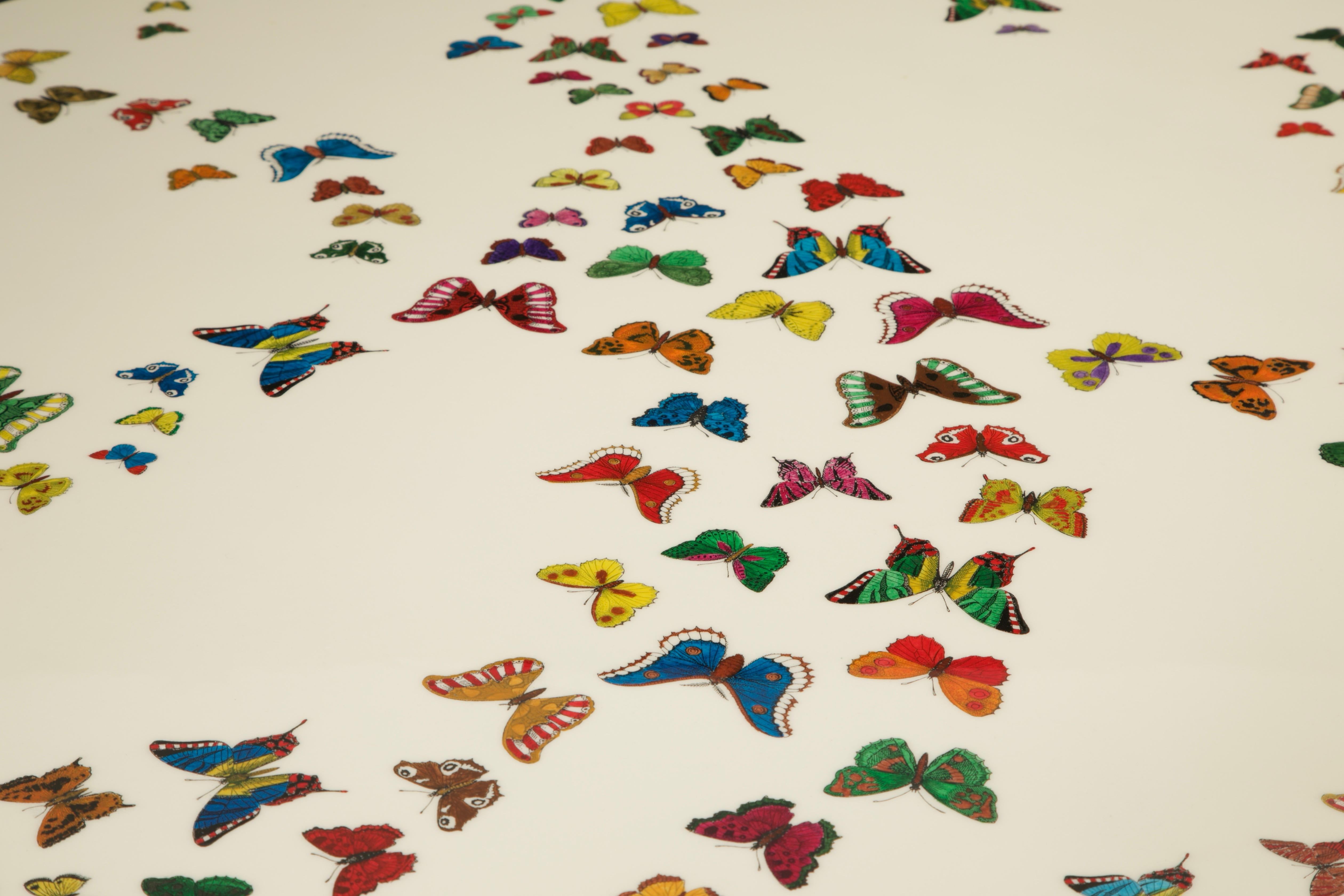 Table de salle à manger 'Butterflies' par Piero Fornasetti, circa 1970 Italie, Signé  en vente 3