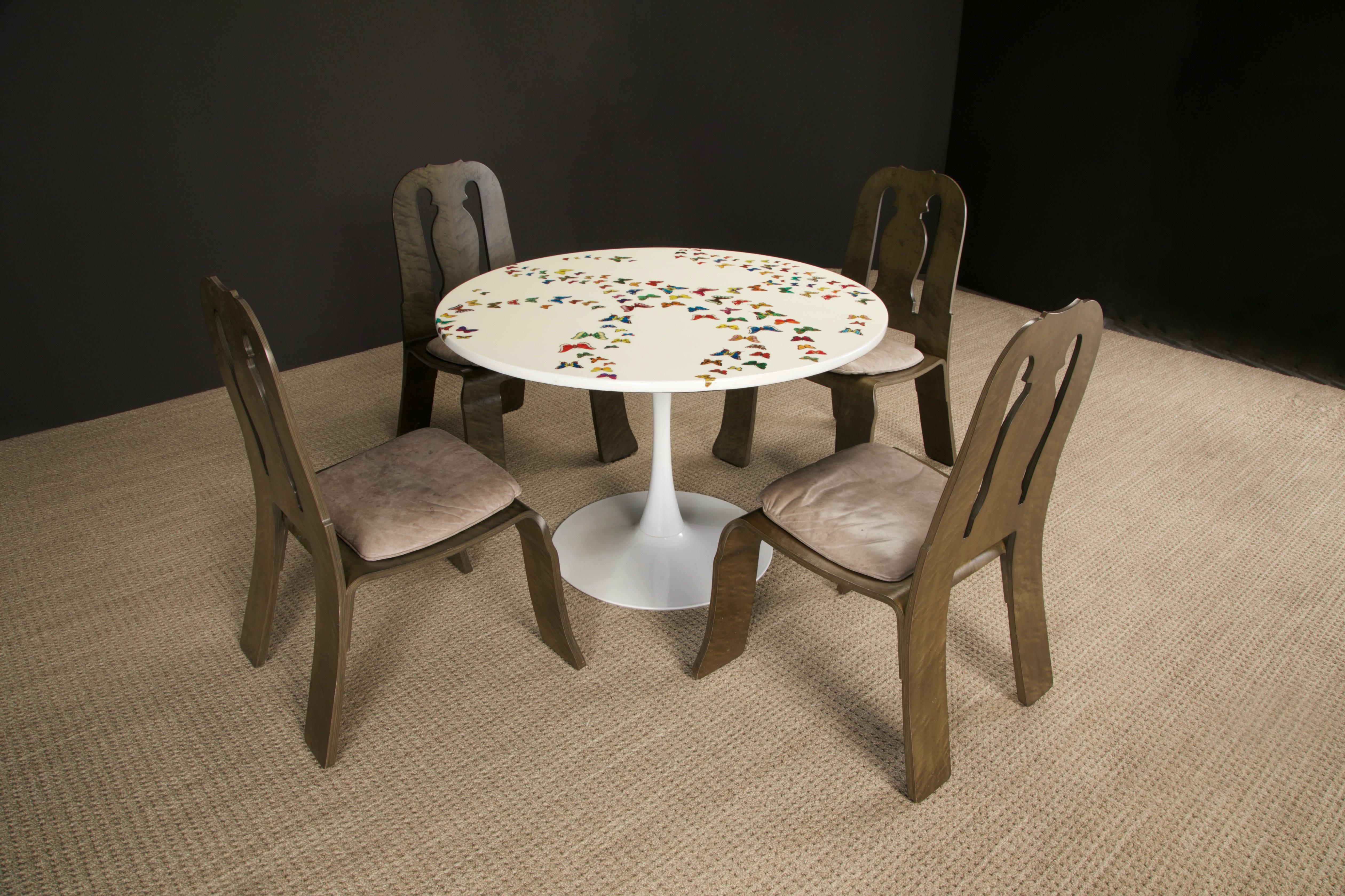 'Butterflies' Dining Table by Piero Fornasetti, circa 1970s Italy, Signed  For Sale 2