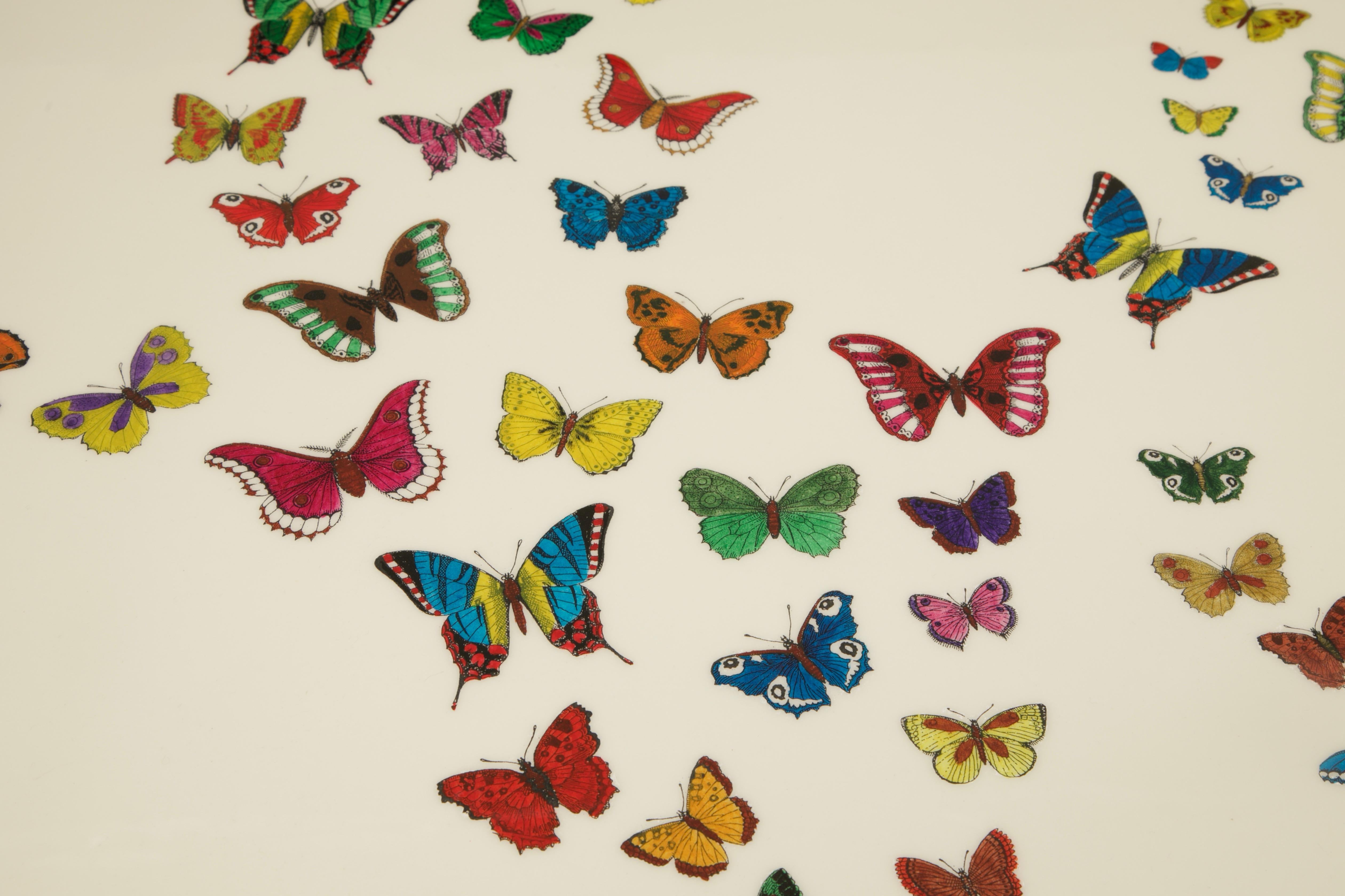 Esstisch 'Schmetterlinge' von Piero Fornasetti, ca. 1970er Jahre Italien, signiert  im Angebot 1