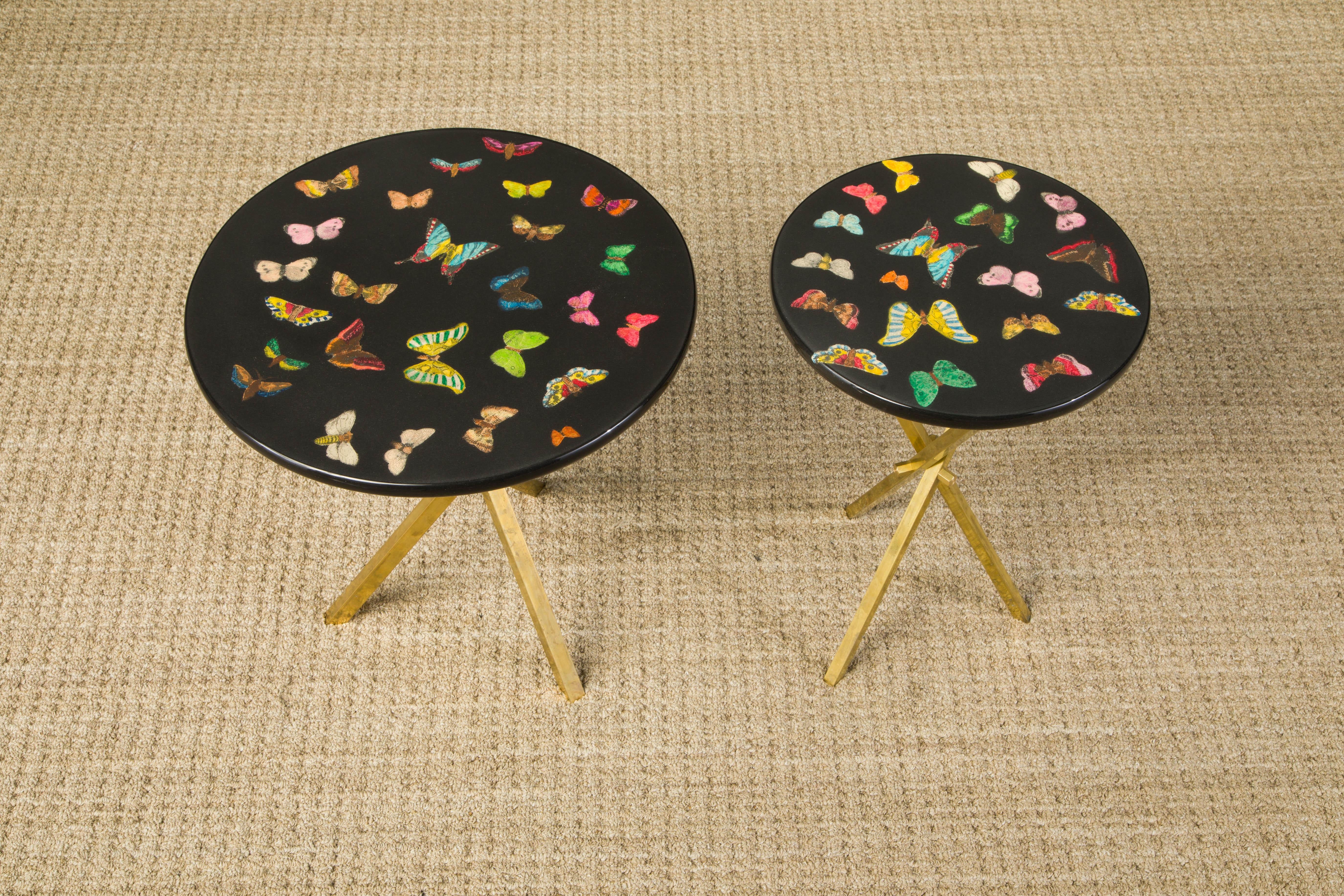 'Butterflies' Drinks Table / Side Table by Piero Fornasetti, Signed  For Sale 12