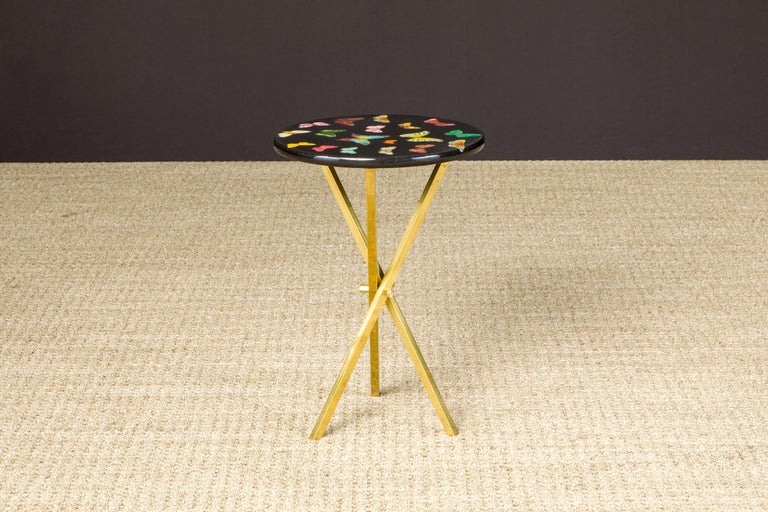 Mid-Century Modern 'Butterflies' Drinks Table / Side Table by Piero Fornasetti, Signed  For Sale