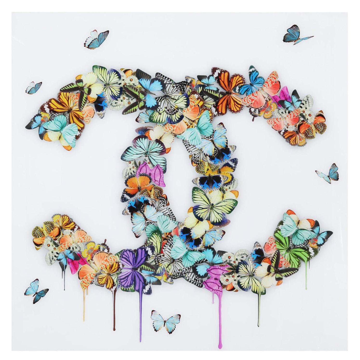 Wandschmuck aus Plexiglas mit Schmetterlingen