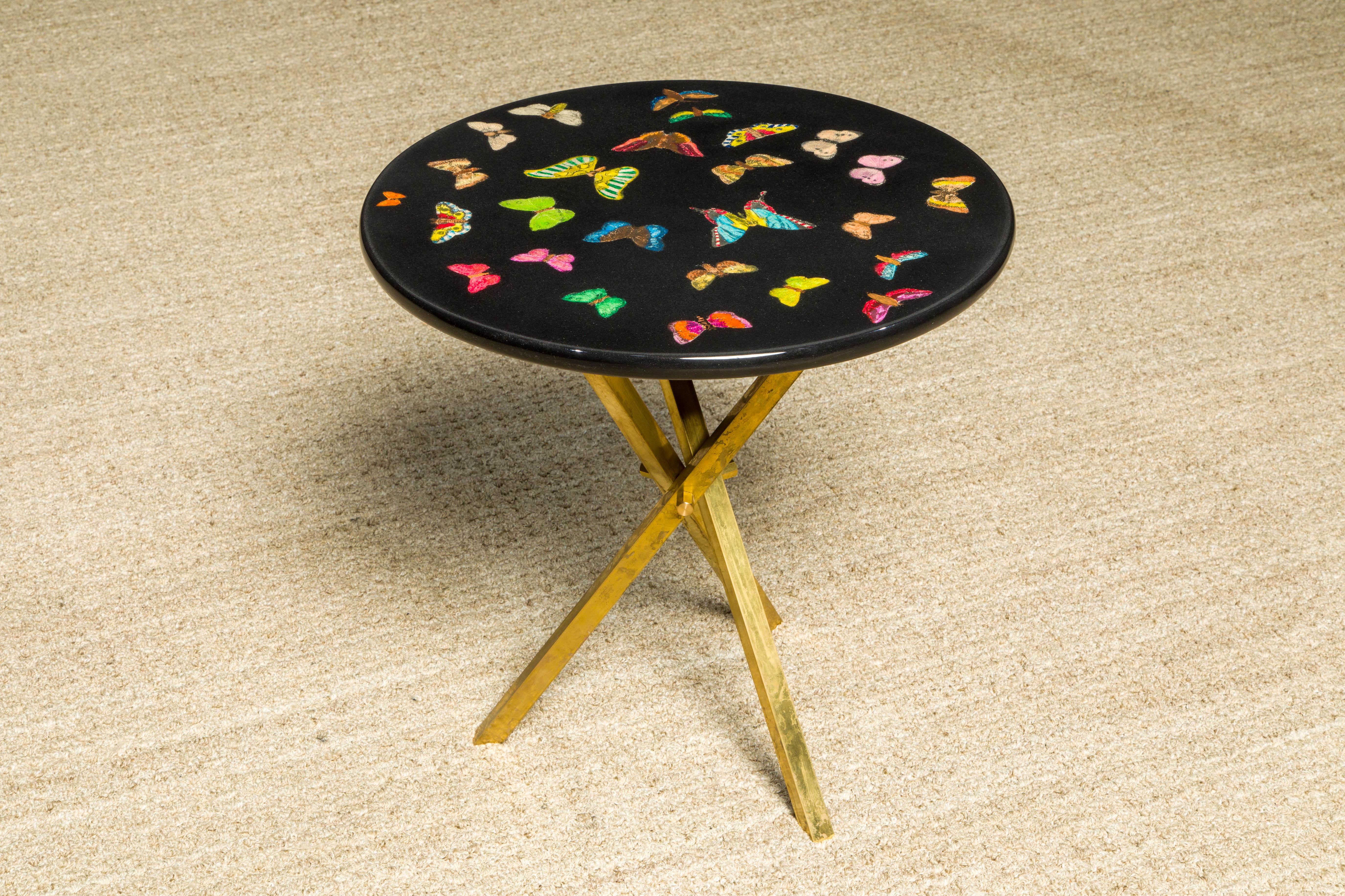 'Butterflies' Side Table / Drinks Table by Piero Fornasetti, Signed  8