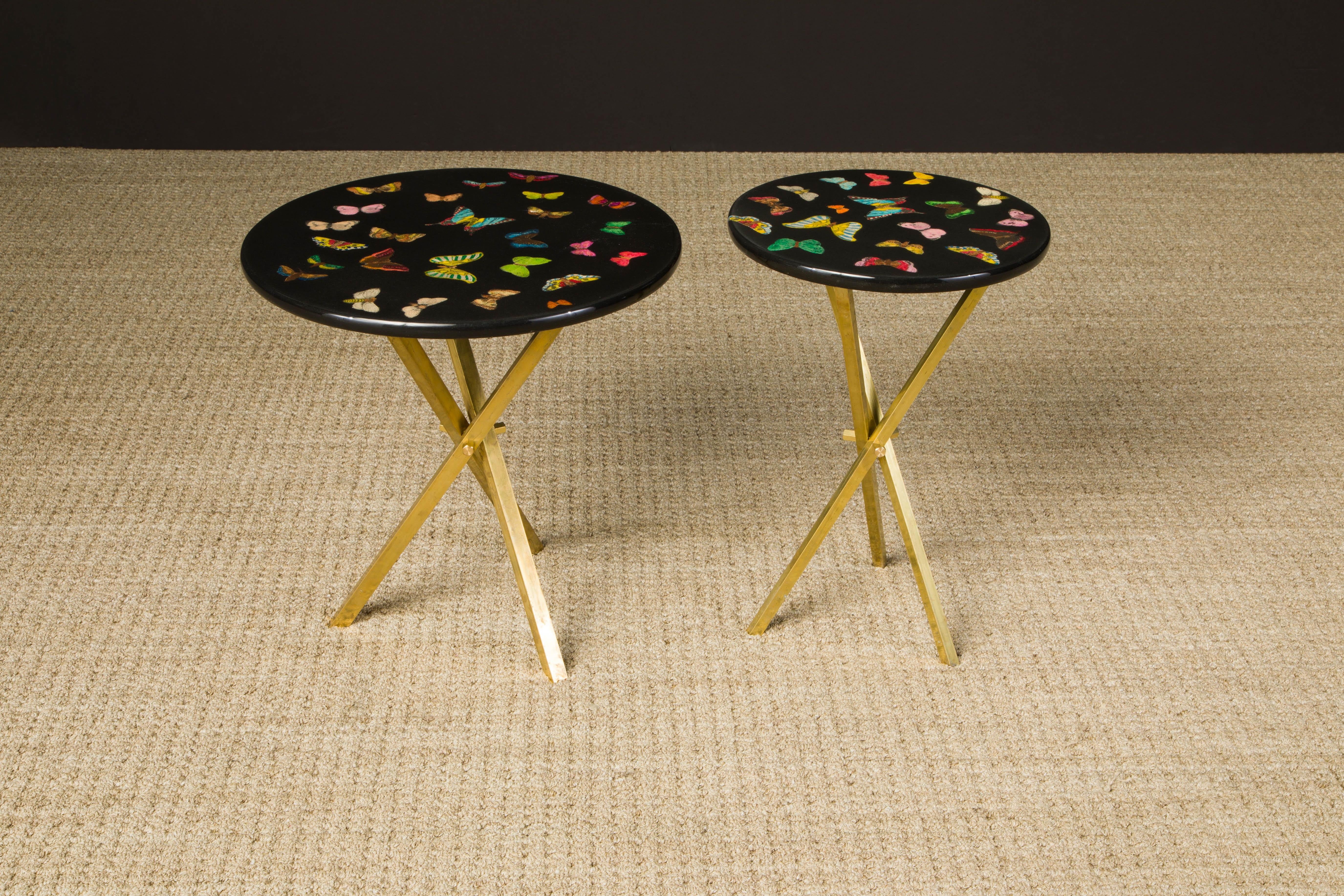 'Butterflies' Side Table / Drinks Table by Piero Fornasetti, Signed 11
