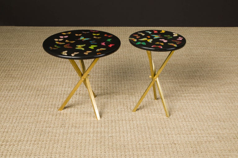 'Butterflies' Side Table / Drinks Table by Piero Fornasetti, Signed  For Sale 11