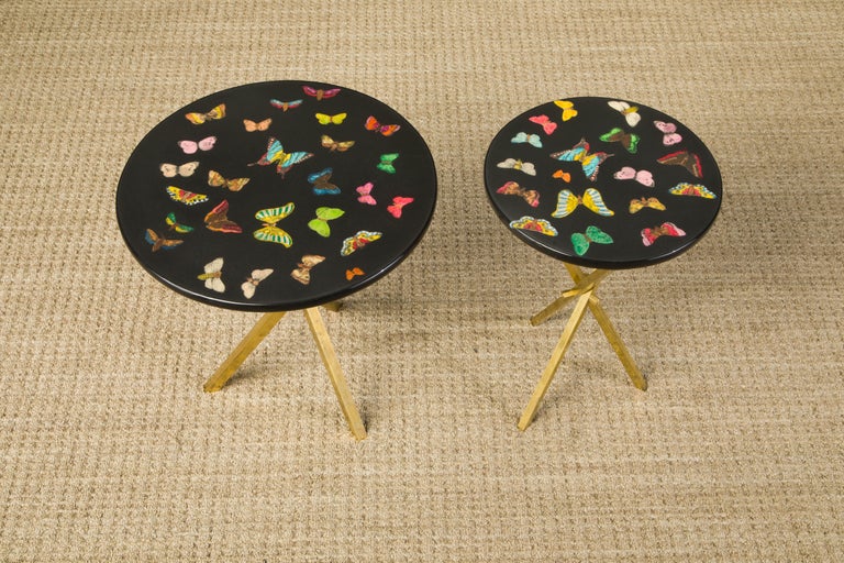'Butterflies' Side Table / Drinks Table by Piero Fornasetti, Signed  For Sale 12