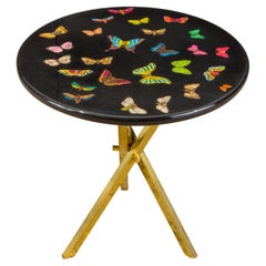 'Butterflies' Side Table / Drinks Table by Piero Fornasetti, Signed 